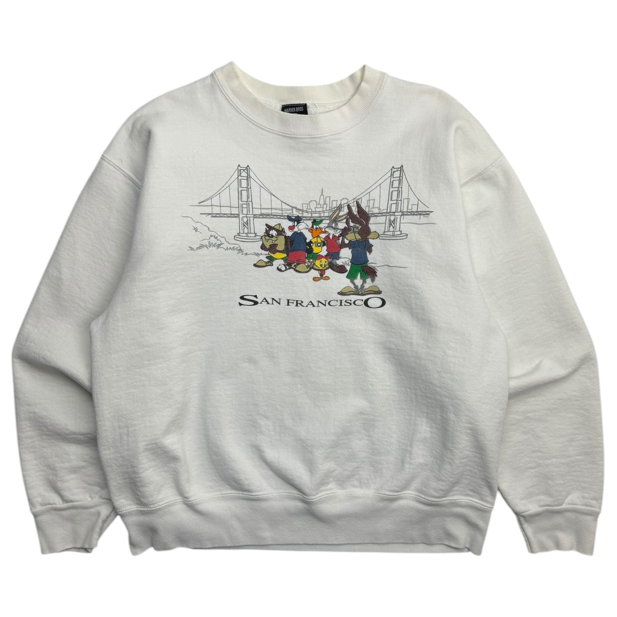 Vintage San Francisco Looney Tunes Sweater White