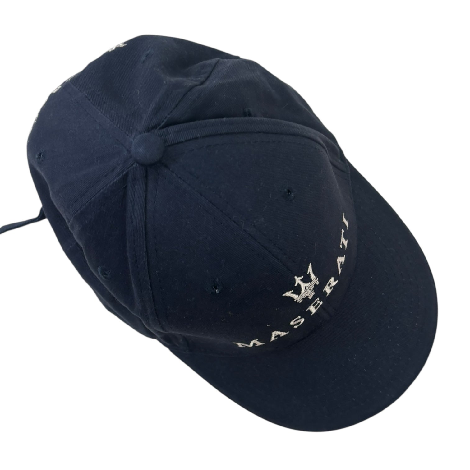 Vintage Maserati Strap Back Hat Navy