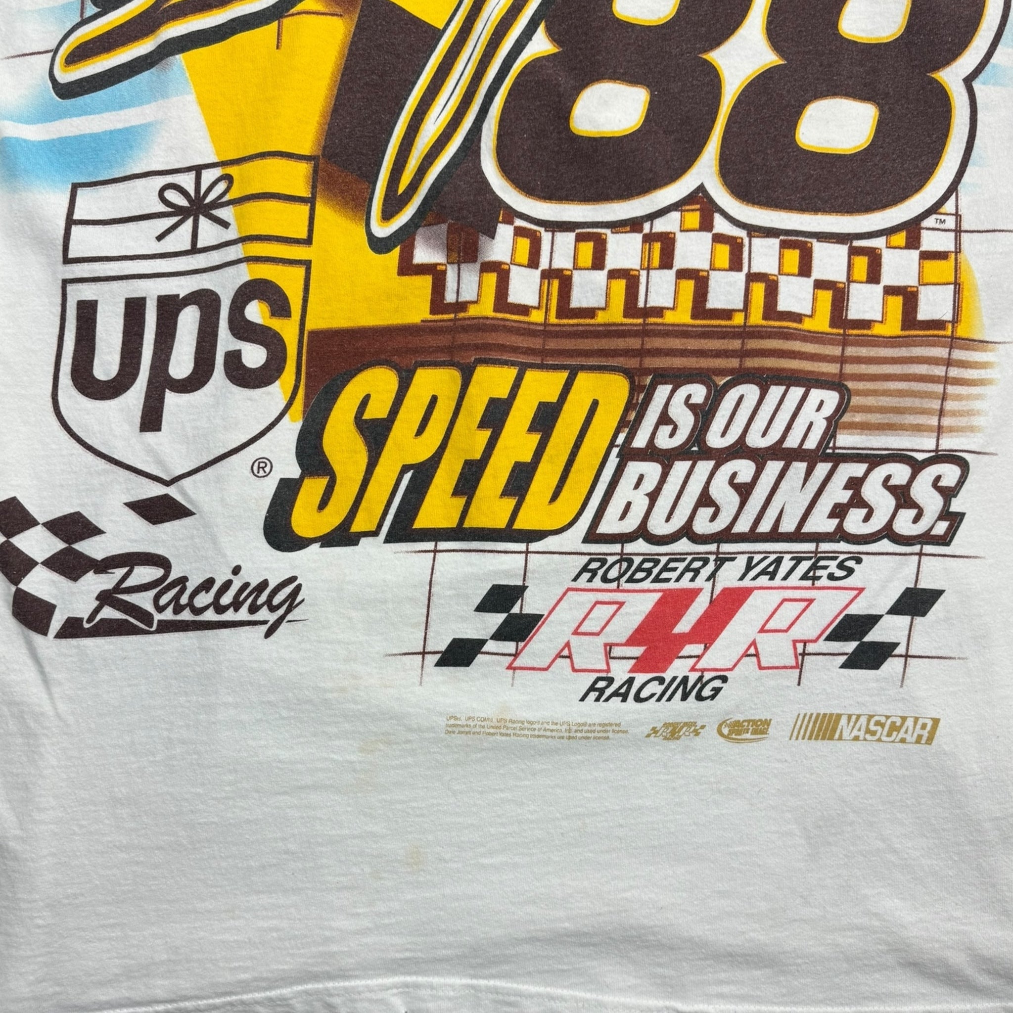 Vintage Dale Jarrett Special Delivery Nascar Tee White