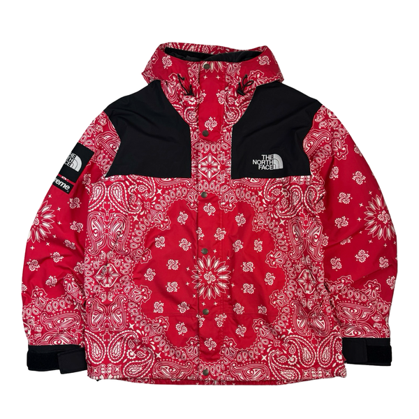 FW14 Supreme x The North Face Bandana Mountain Jacket Red