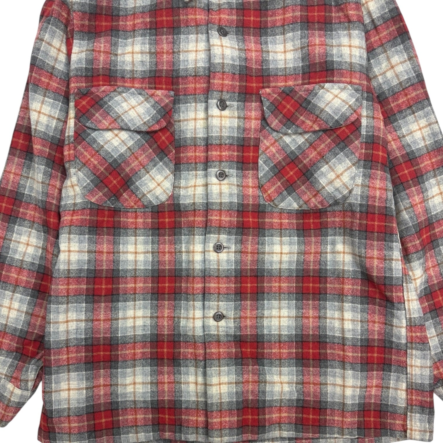 Vintage Pendleton Checkered Wool Flannel Red