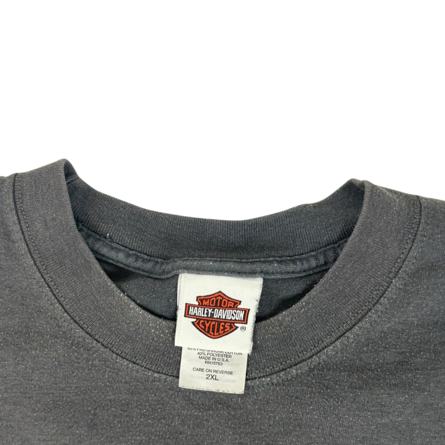 Vintage 2000 Harley Davidson Casper Wyoming L/S T-Shirt Dark Grey