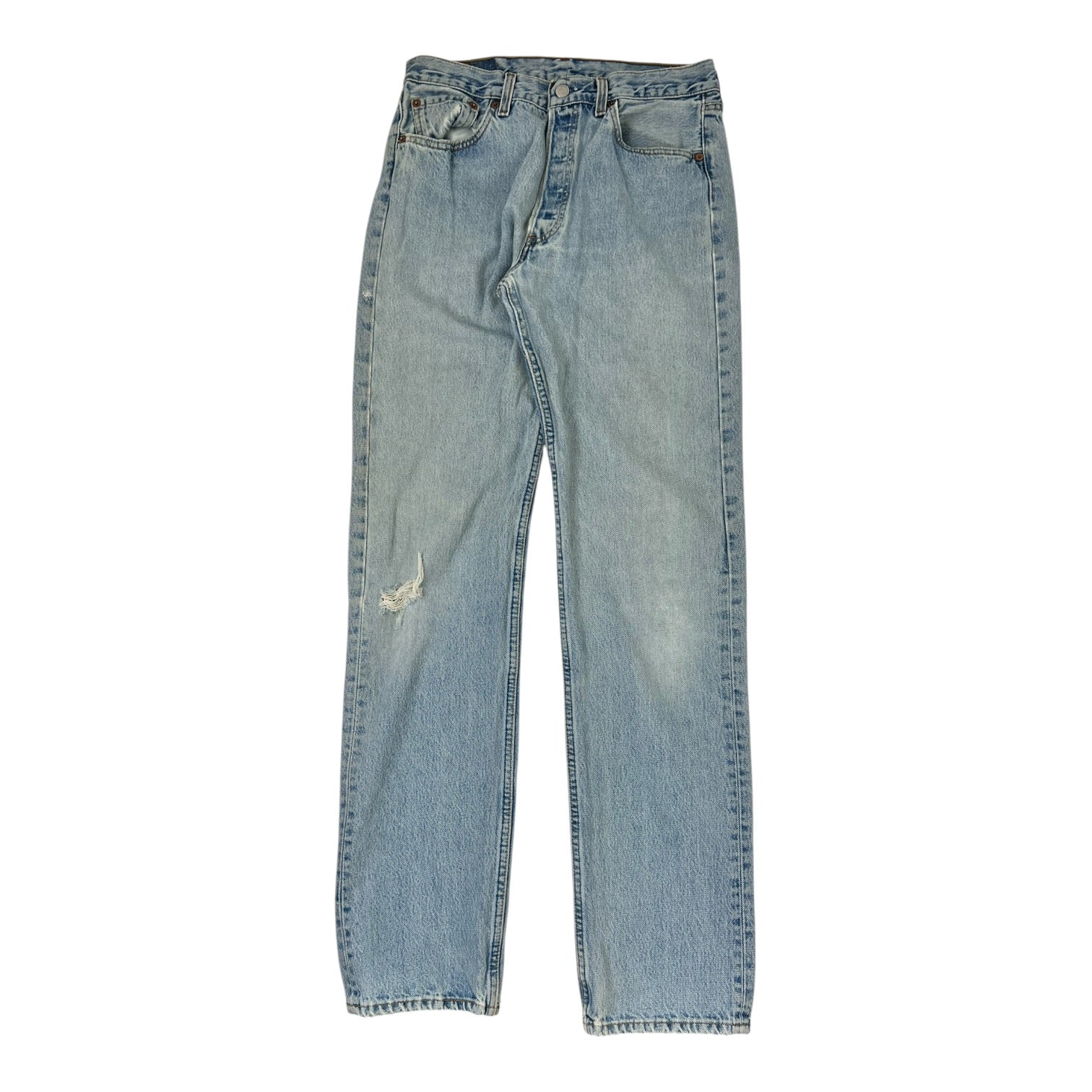 Vintage Levi's 501 Light Wash Distressed Detailing Jeans
