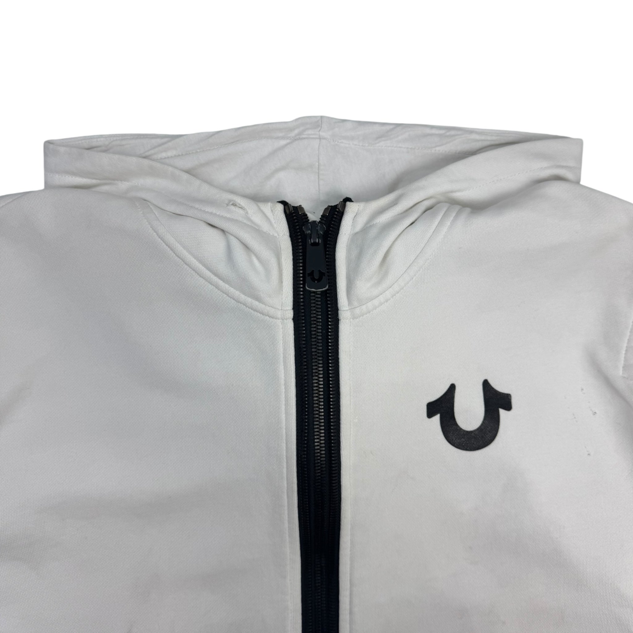 Y2K True Religion Gothic Spellout Zip Up Hoodie