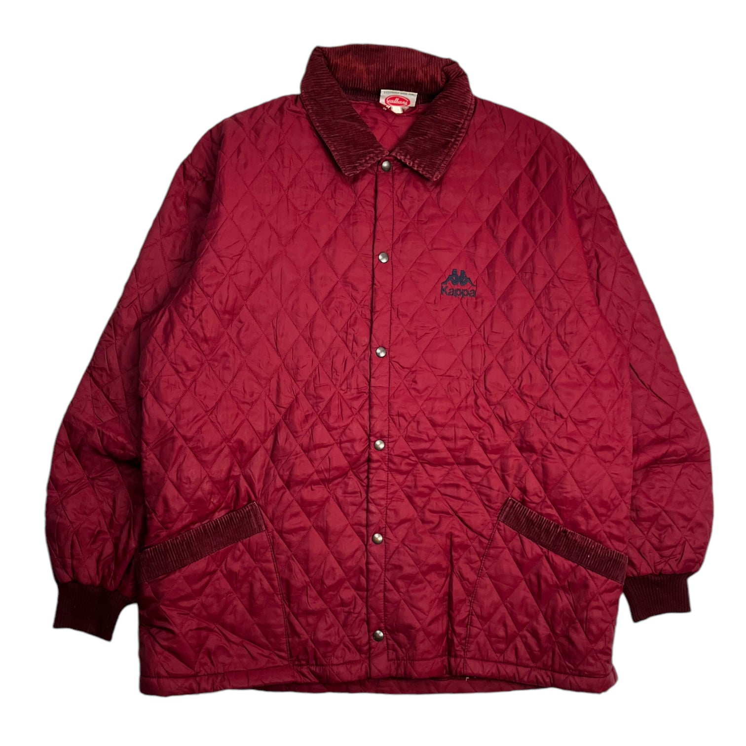 Vintage Y2K Kappa Quilted Light Puffer Burgundy