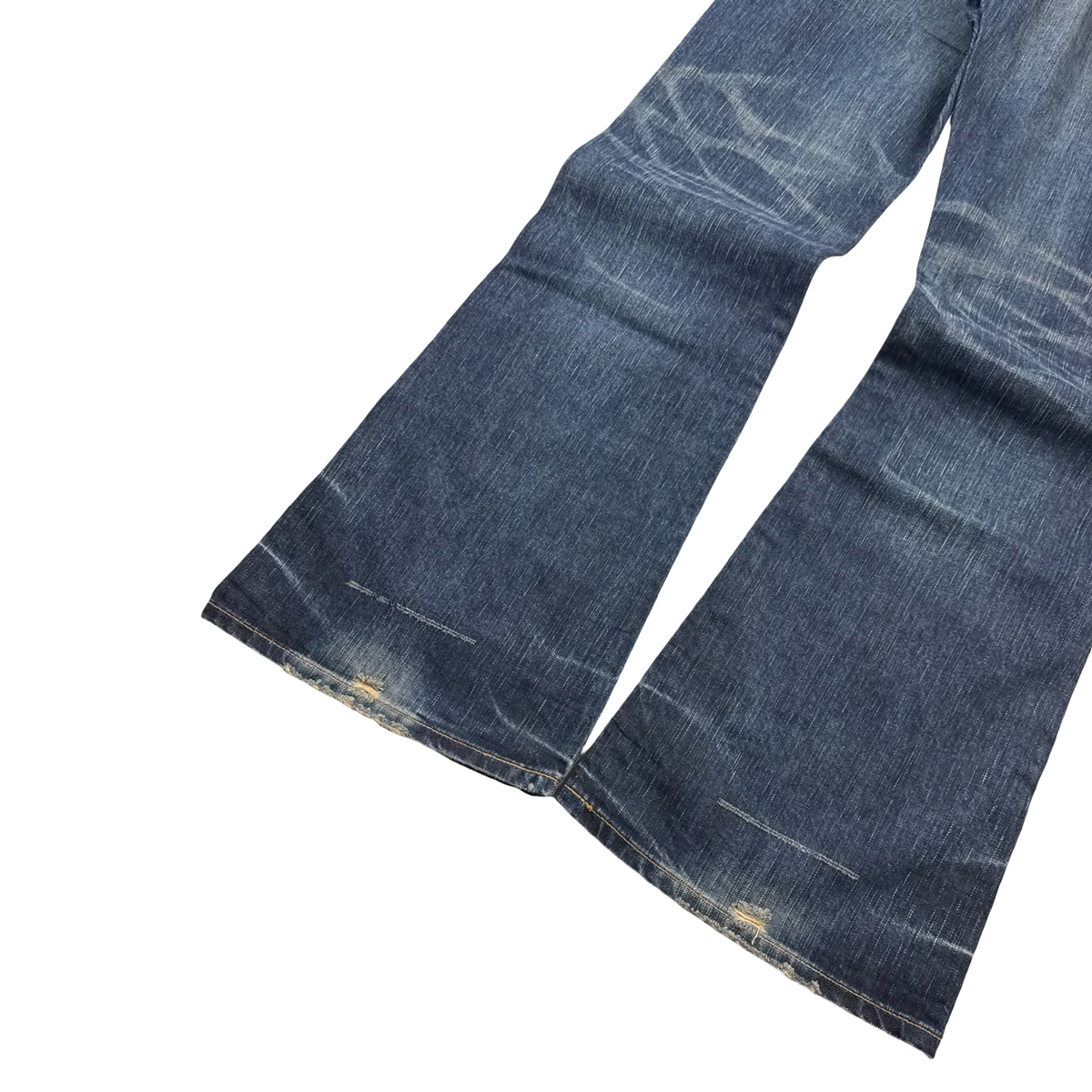 (W) Edwin Raw Denim Bottoms Faded Blue
