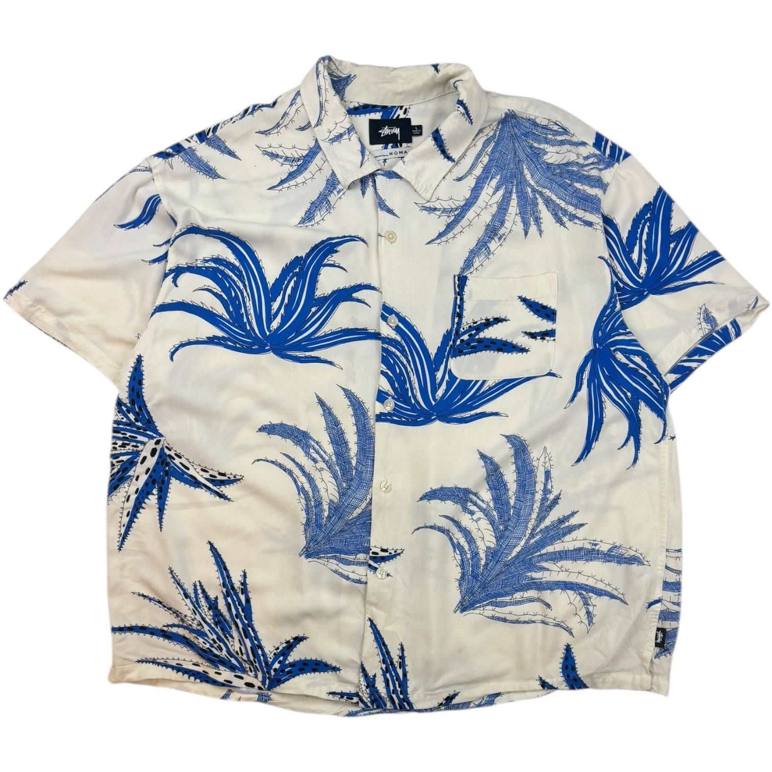 Stussy x Noma T.D Cactus Rayon Shirt White