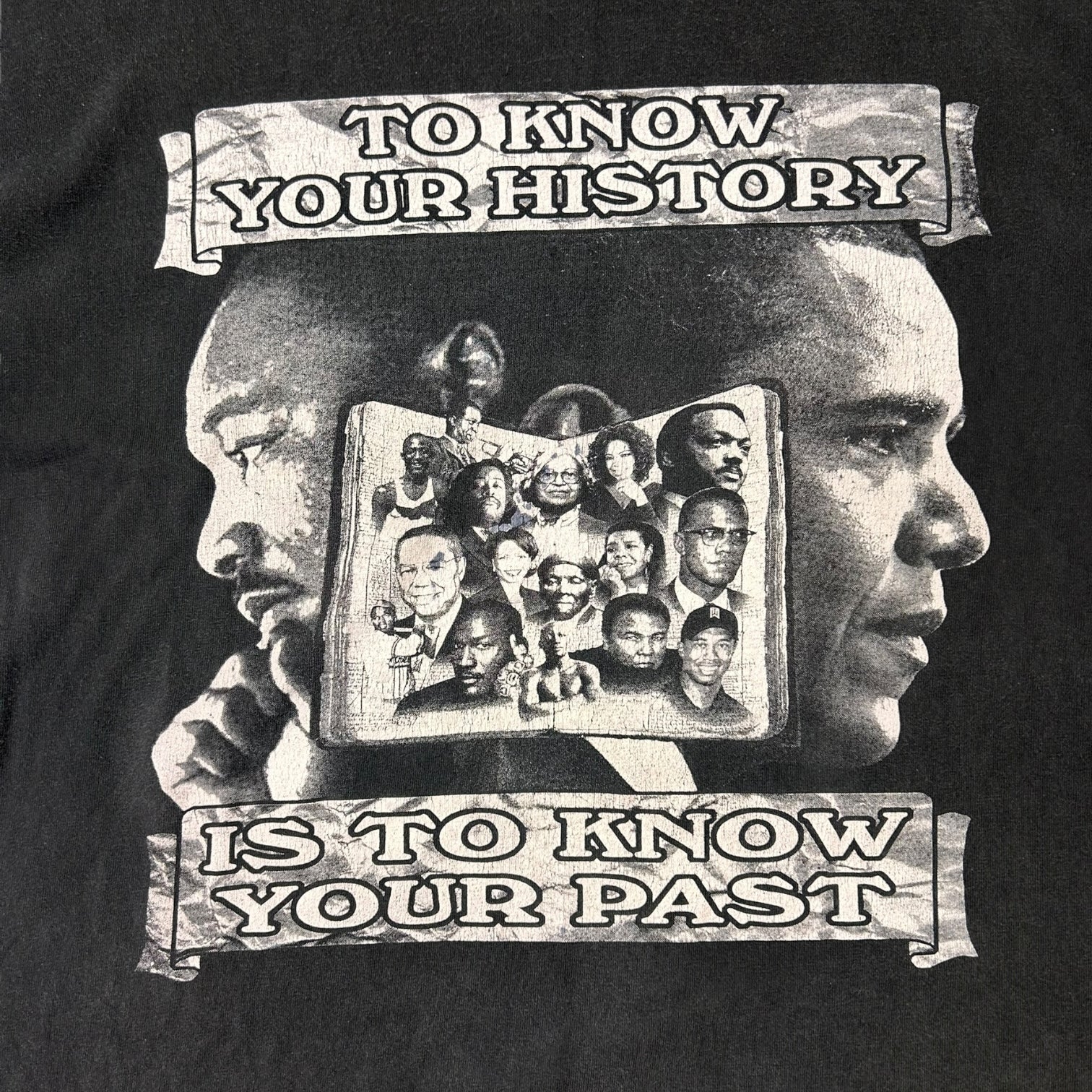 Vintage “To Know Your History” MLK Obama T-Shirt Black