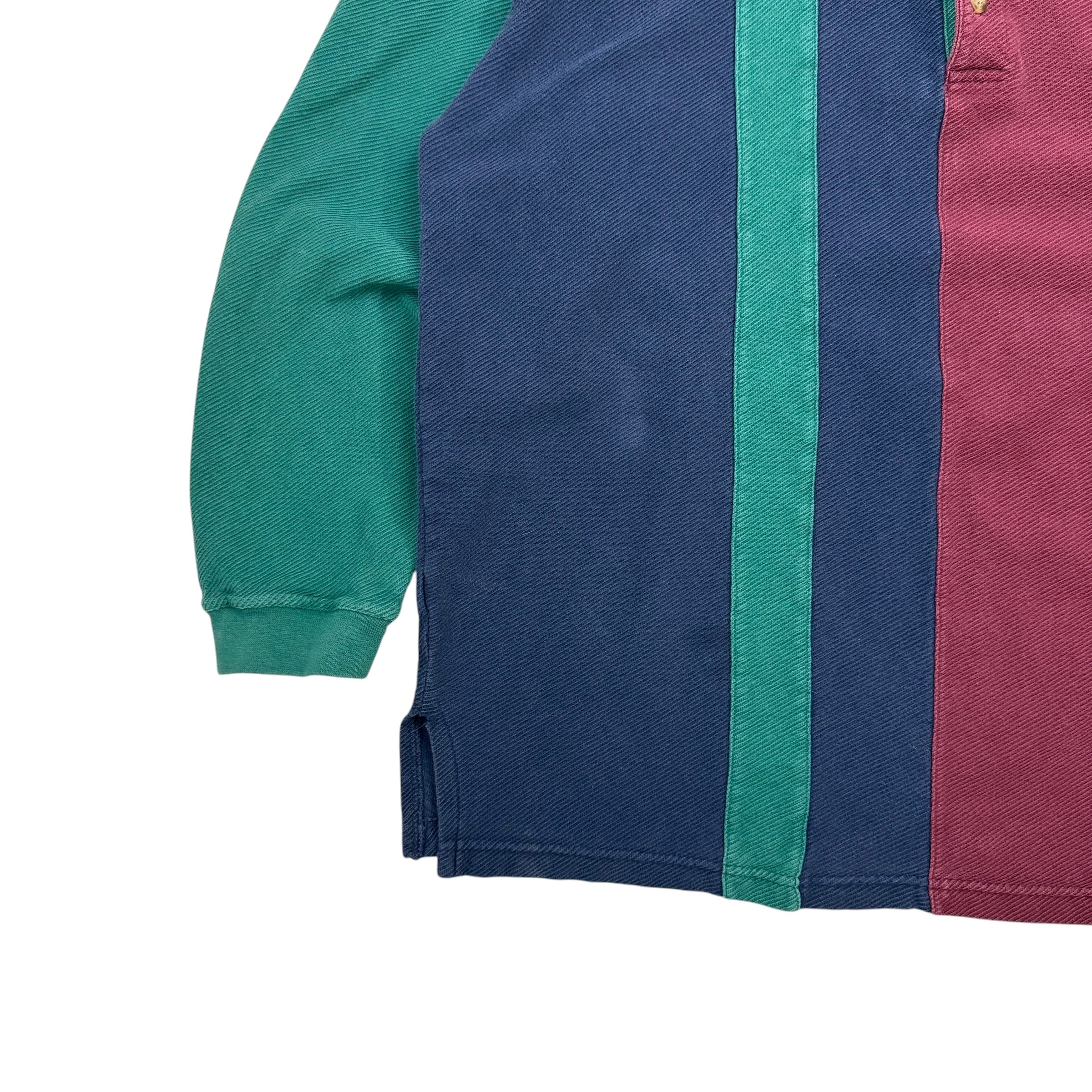 Vintage Bugle Boy Company L/S Polo Shirt Multicolour