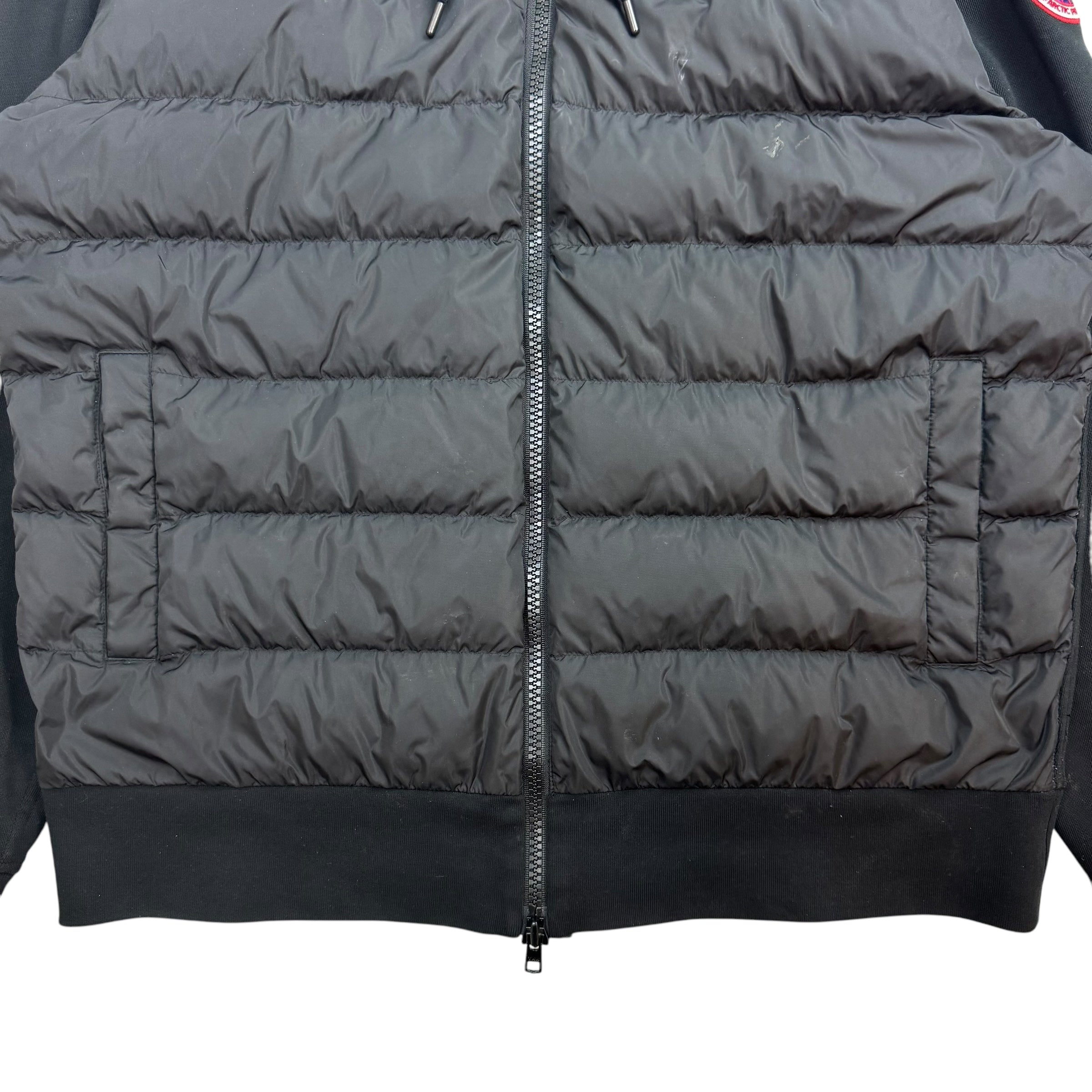 Canada Goose Hybridge Huron Zip Up Hoodie Jacket Black