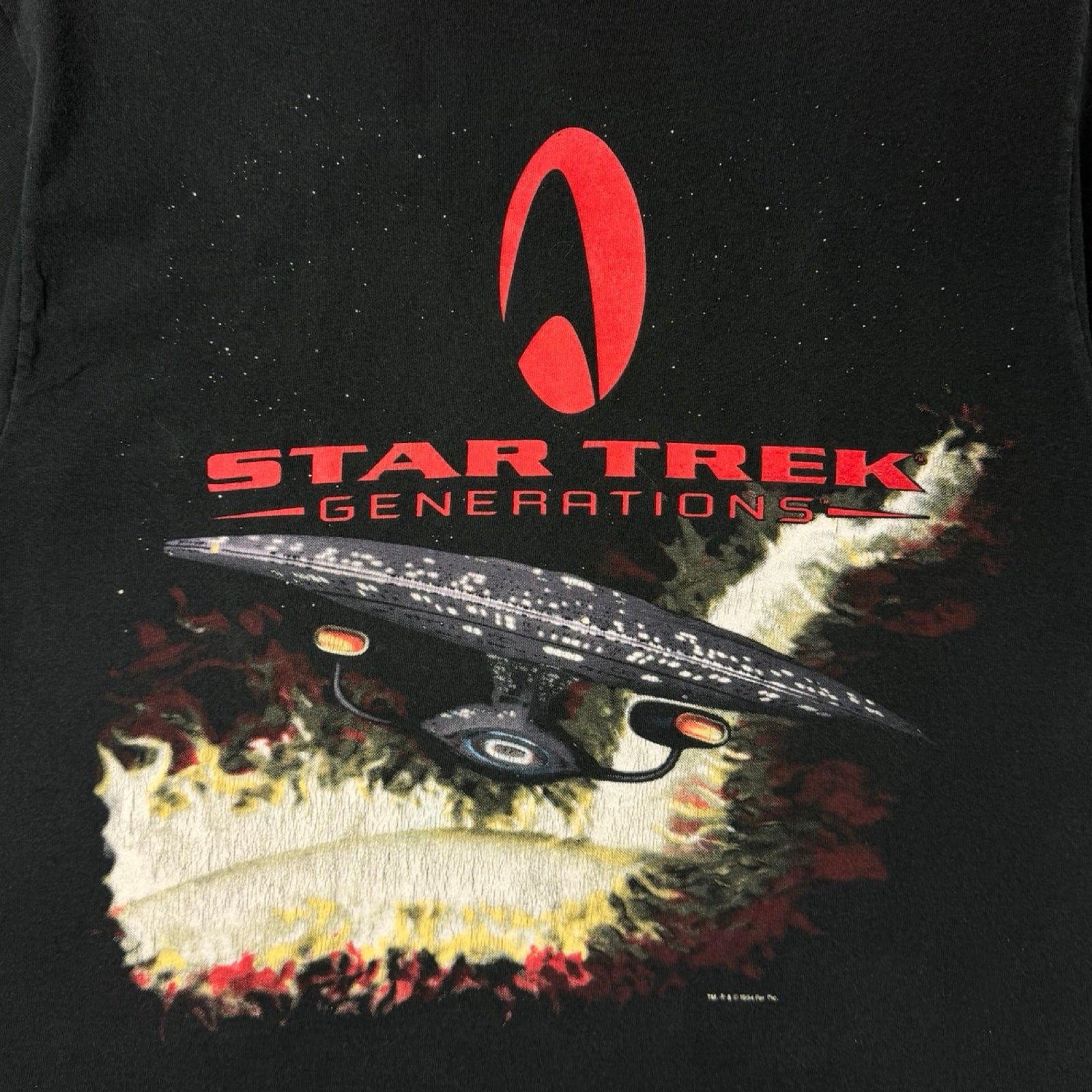 1994 Star Trek Generations T-Shirt Black