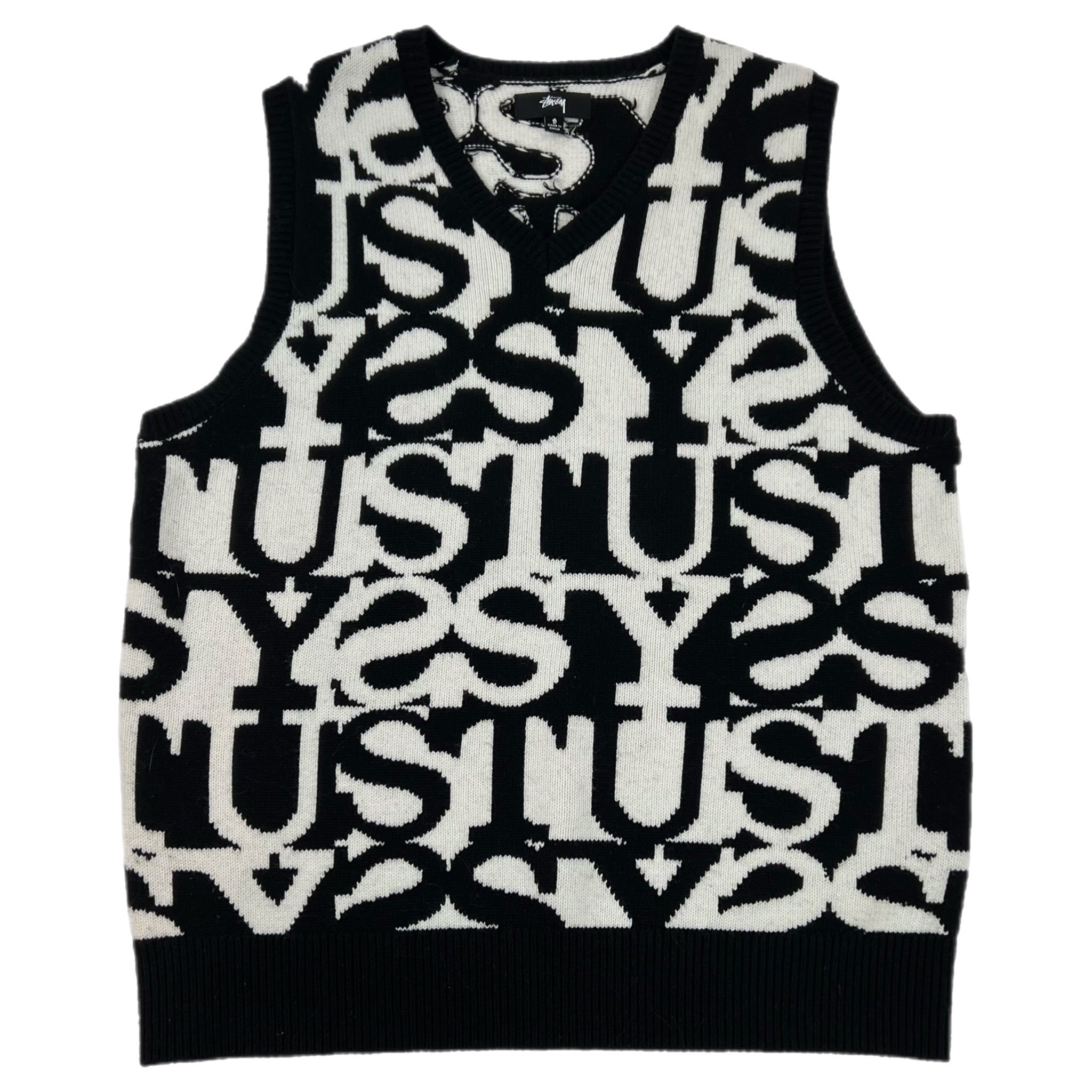 Stussy Stacked Sweater Vest Ivory