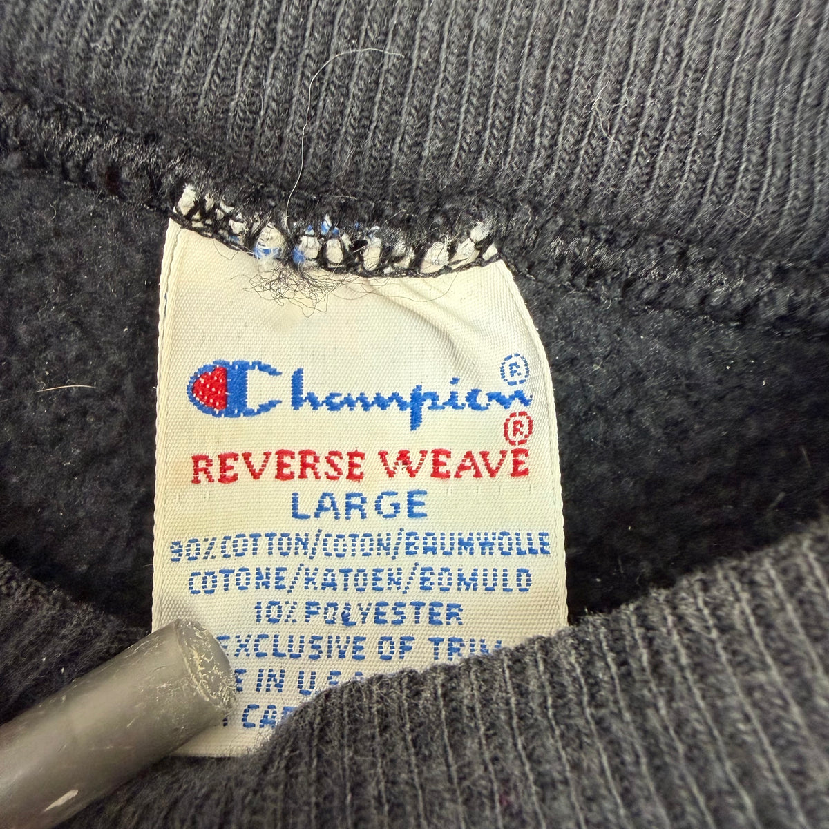Vintage Champion Reverse Crewneck Faded Black
