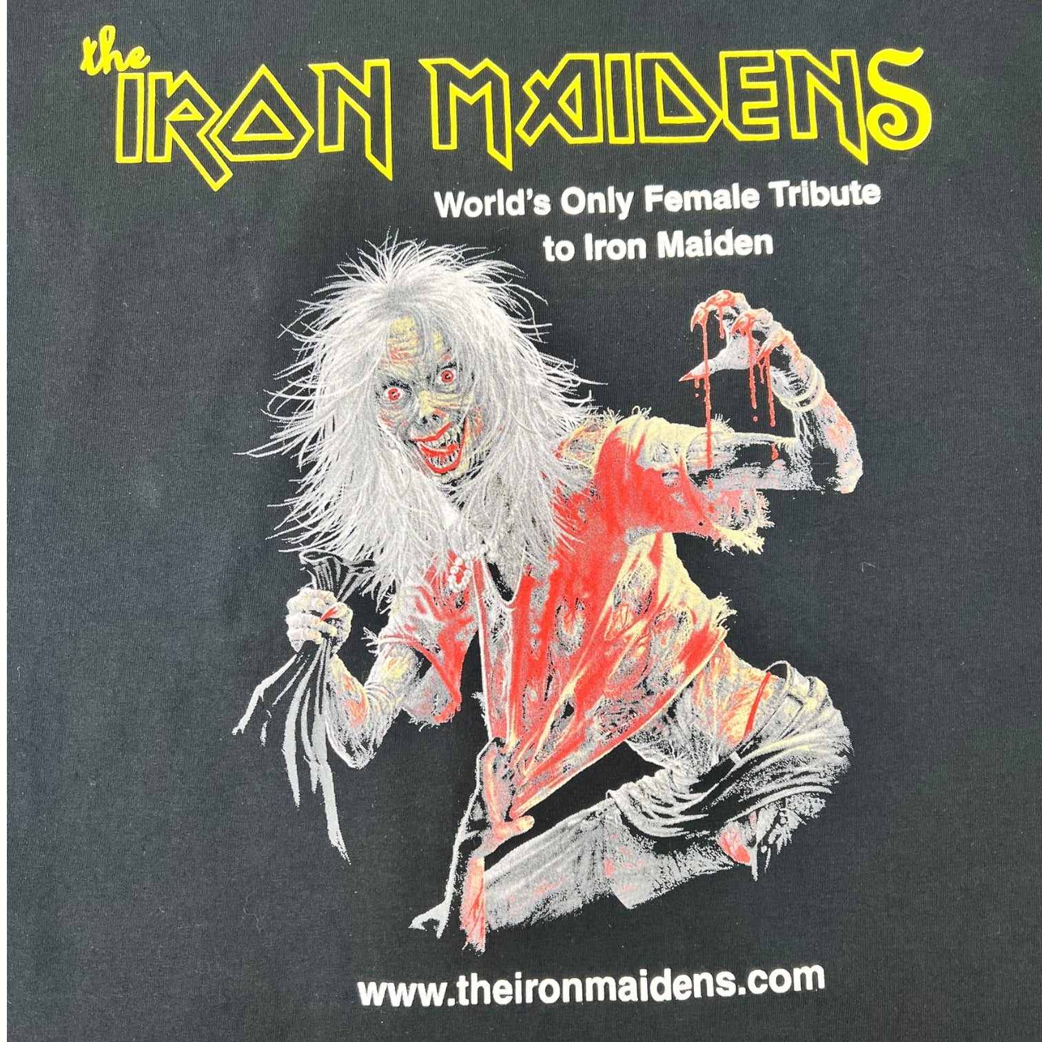 Vintage The Iron Maidens Female Tribute Band Graphic T-Shirt Black