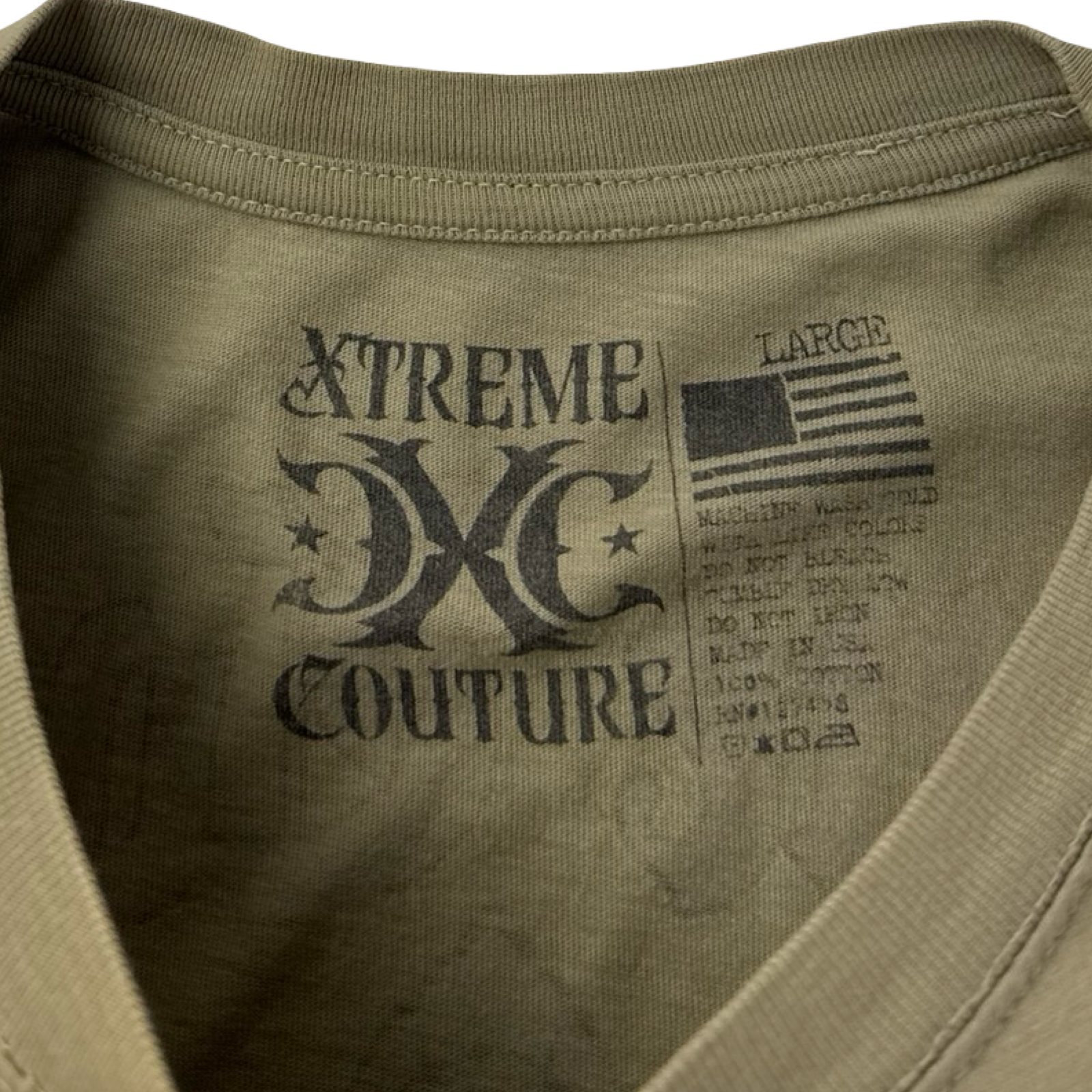 Vintage Y2K Xtreme Couture Cyber Cross & Skull Goth T-Shirt