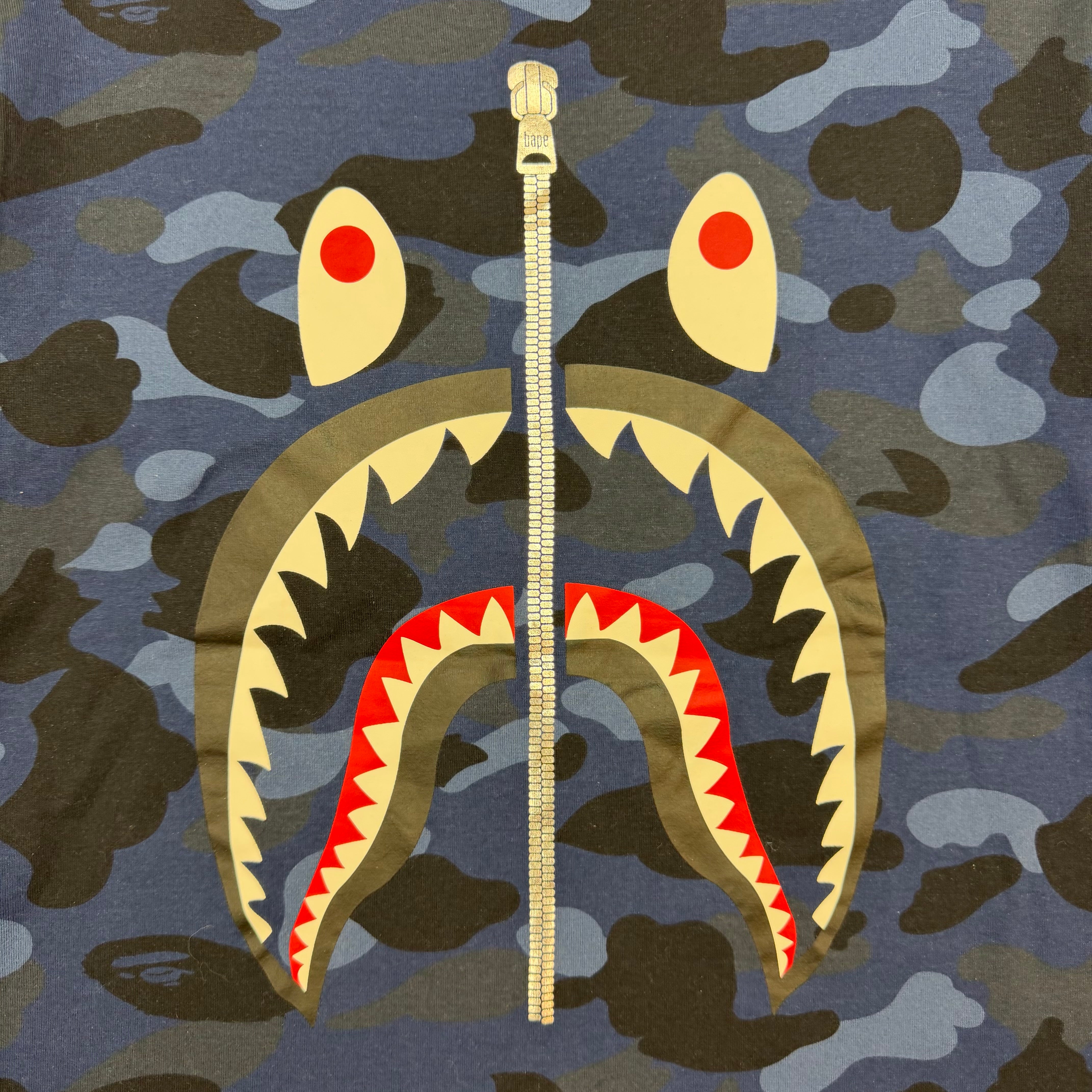 Bape Color Camo Shark Tee Blue