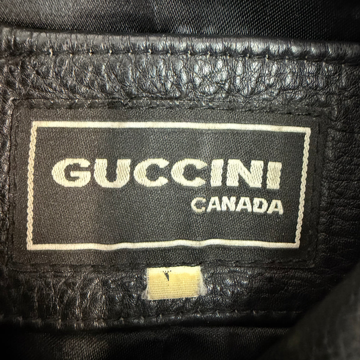 Vintage Guccini Leather Jacket Black