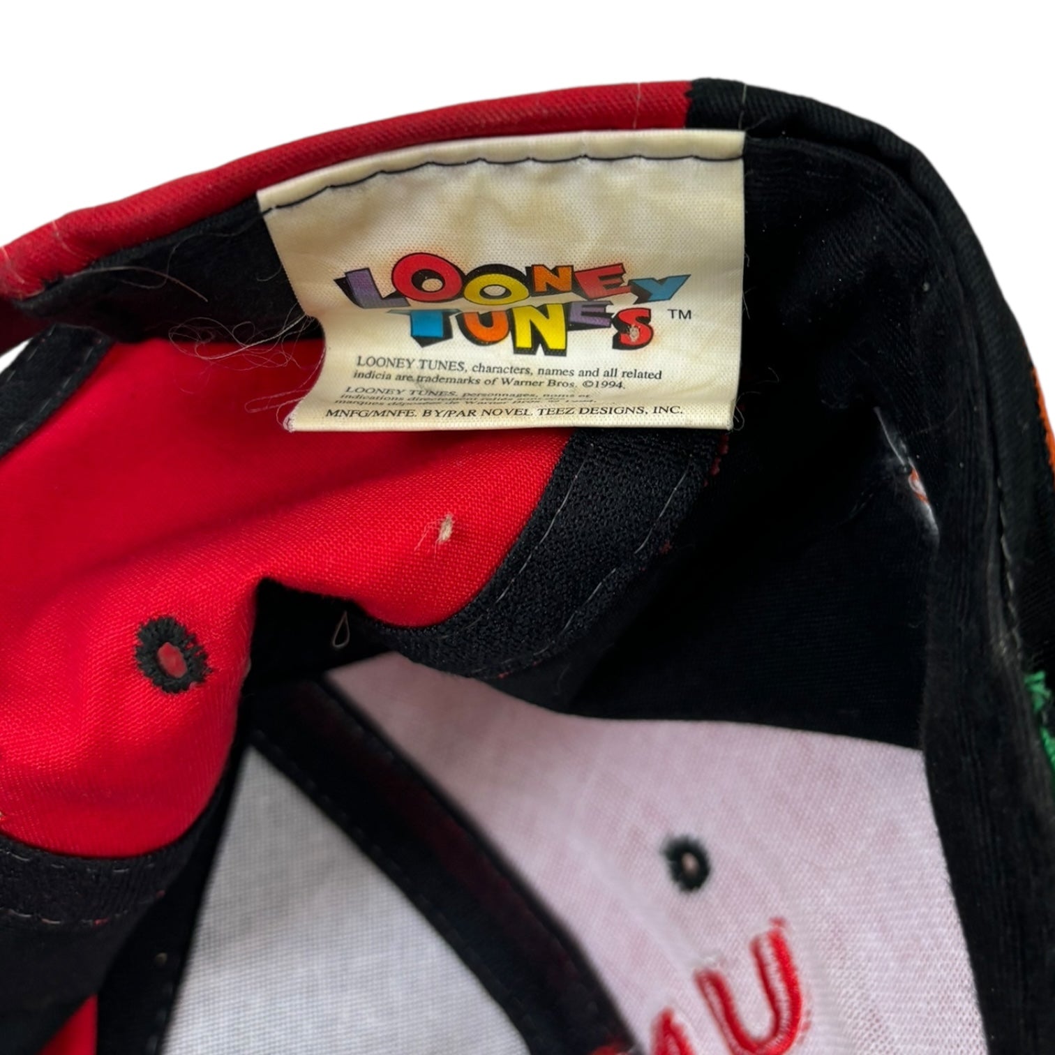 Vintage 1994 UNLV Rebels Looney Tunes SnapBack Hat Red/Black