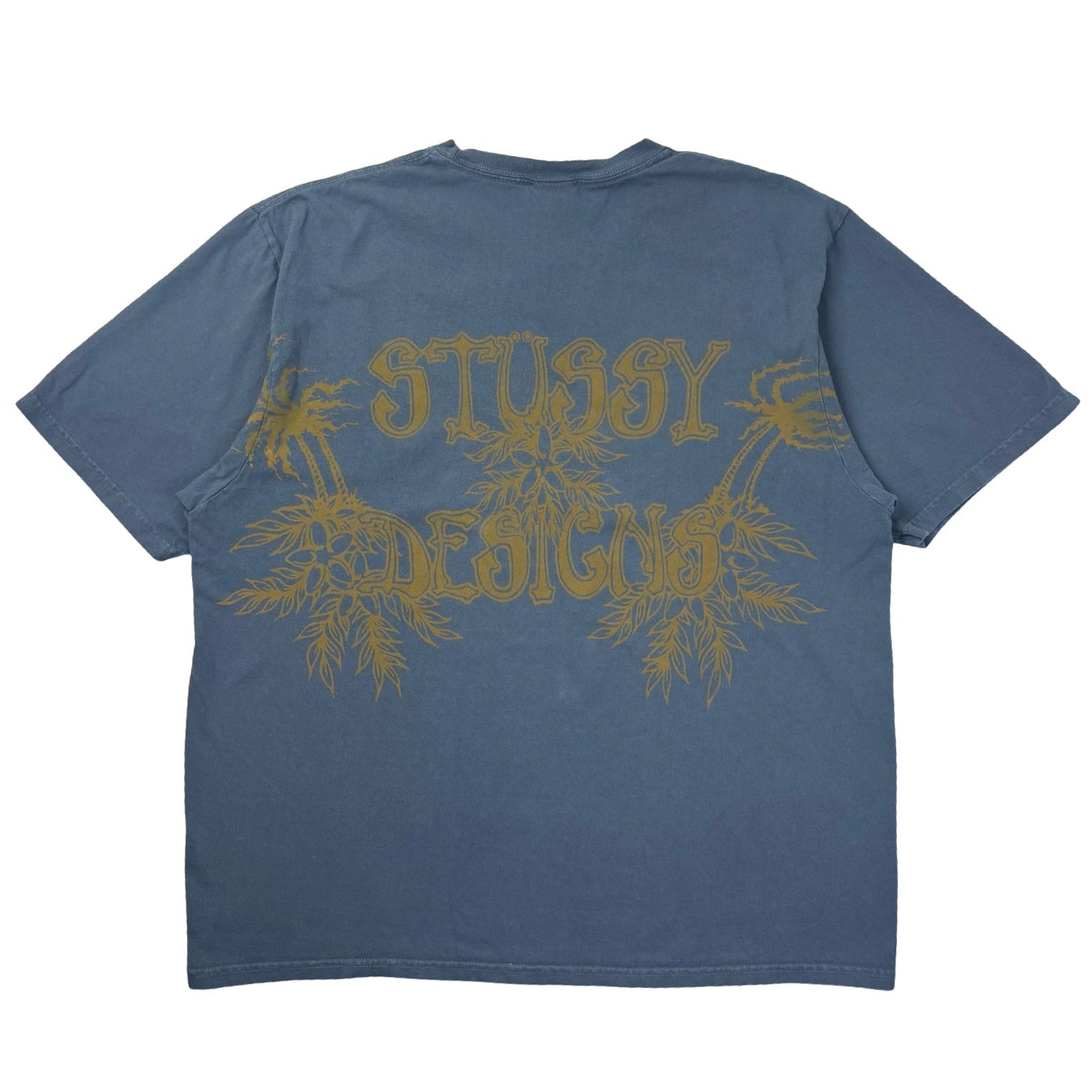 Stussy Wes Palms Tee Pigment Dyed Navy