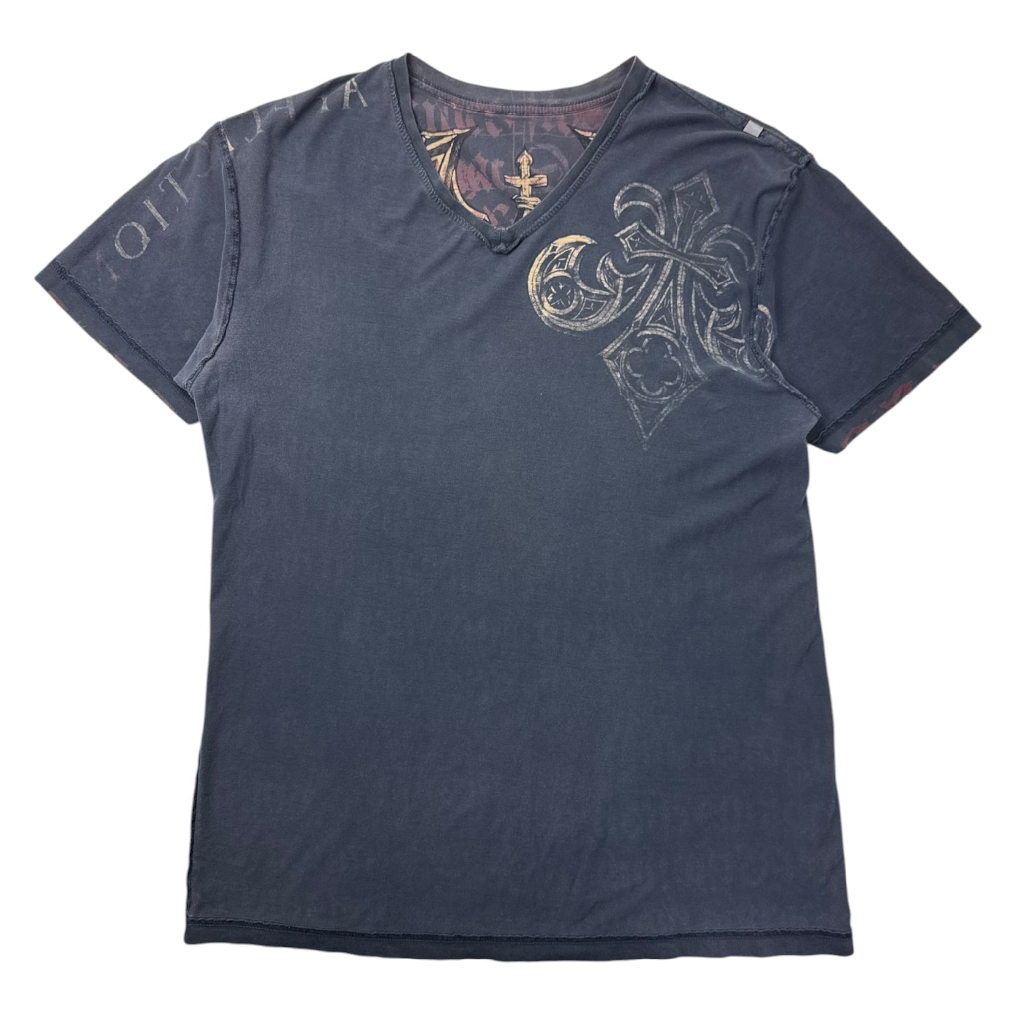 Vintage Affliction Reversible Cyber Angel Wings Emo T-Shirt