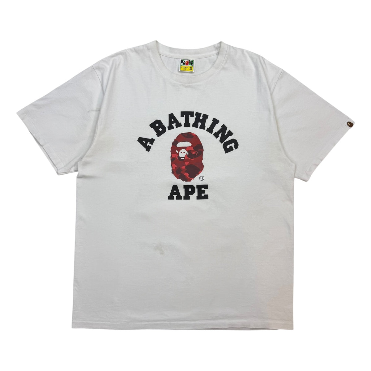 A Bathing Ape Bape Colour Camo College Tee White