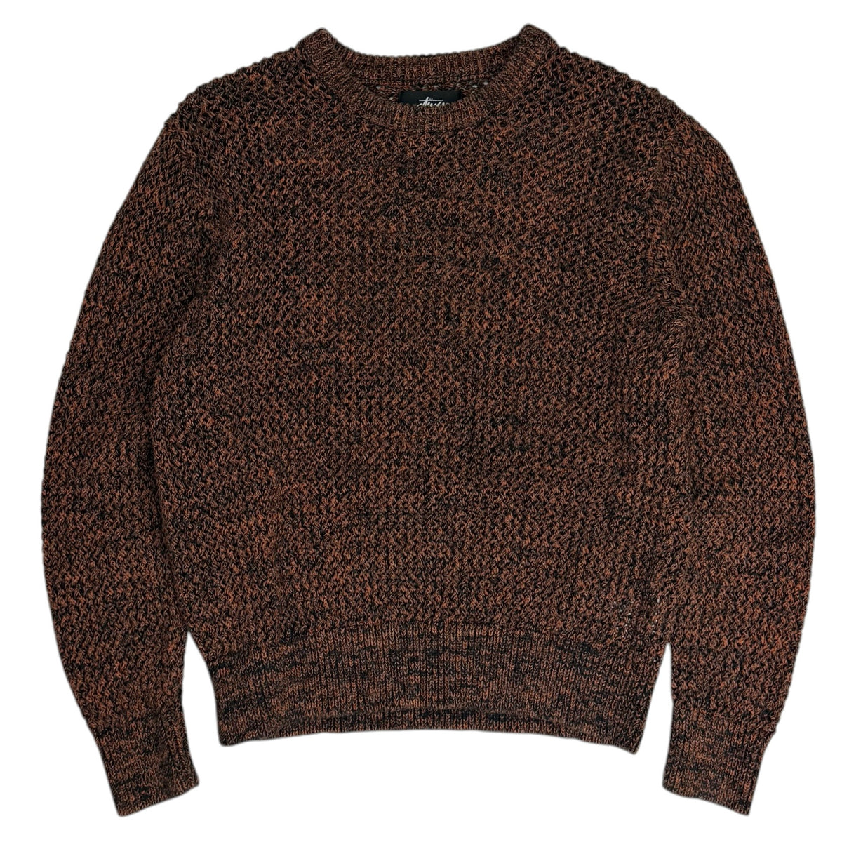 Stussy 2 Tone Loose Gauge Sweater Burnt Orange