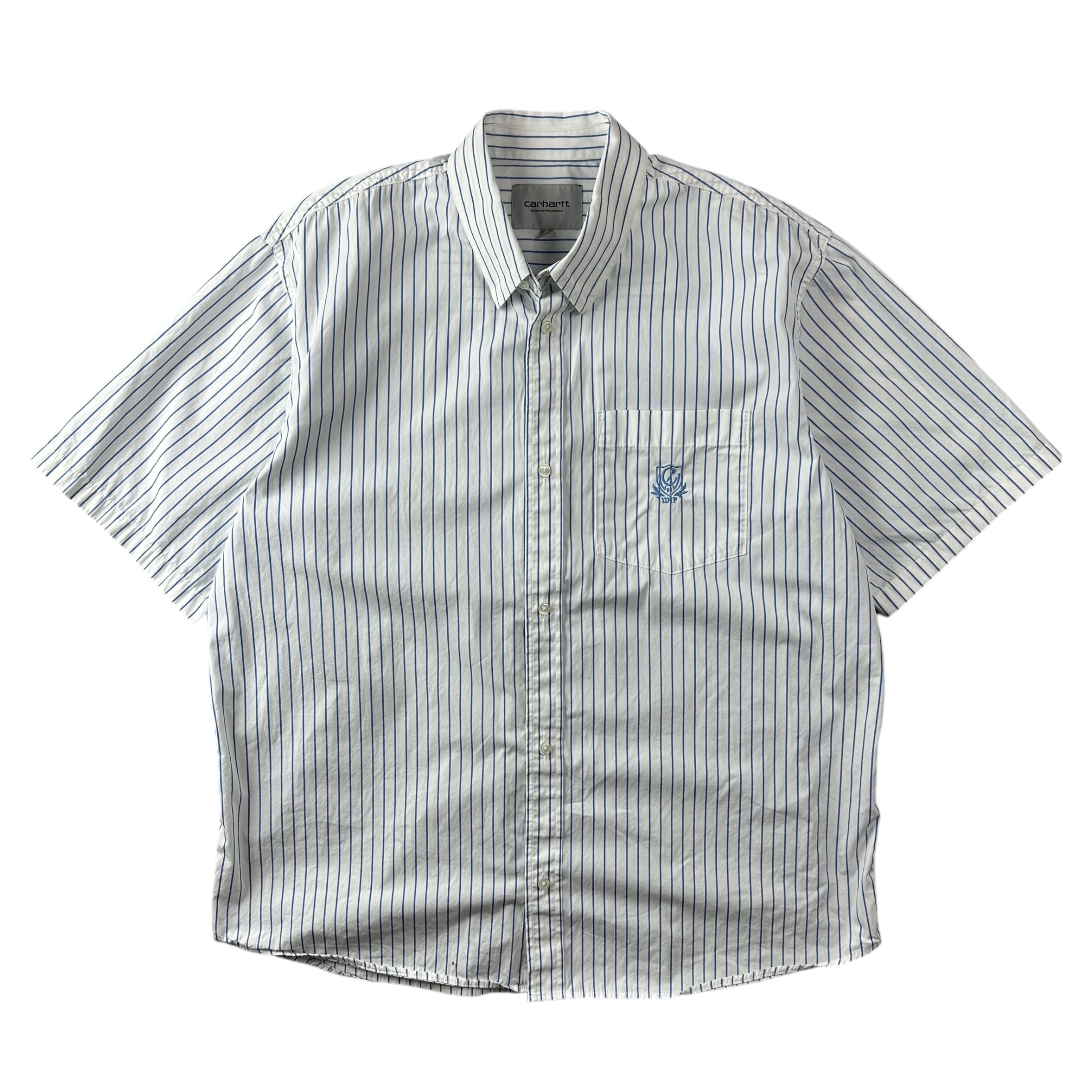 Carhartt W.I.P Linus Button Up White/Blue