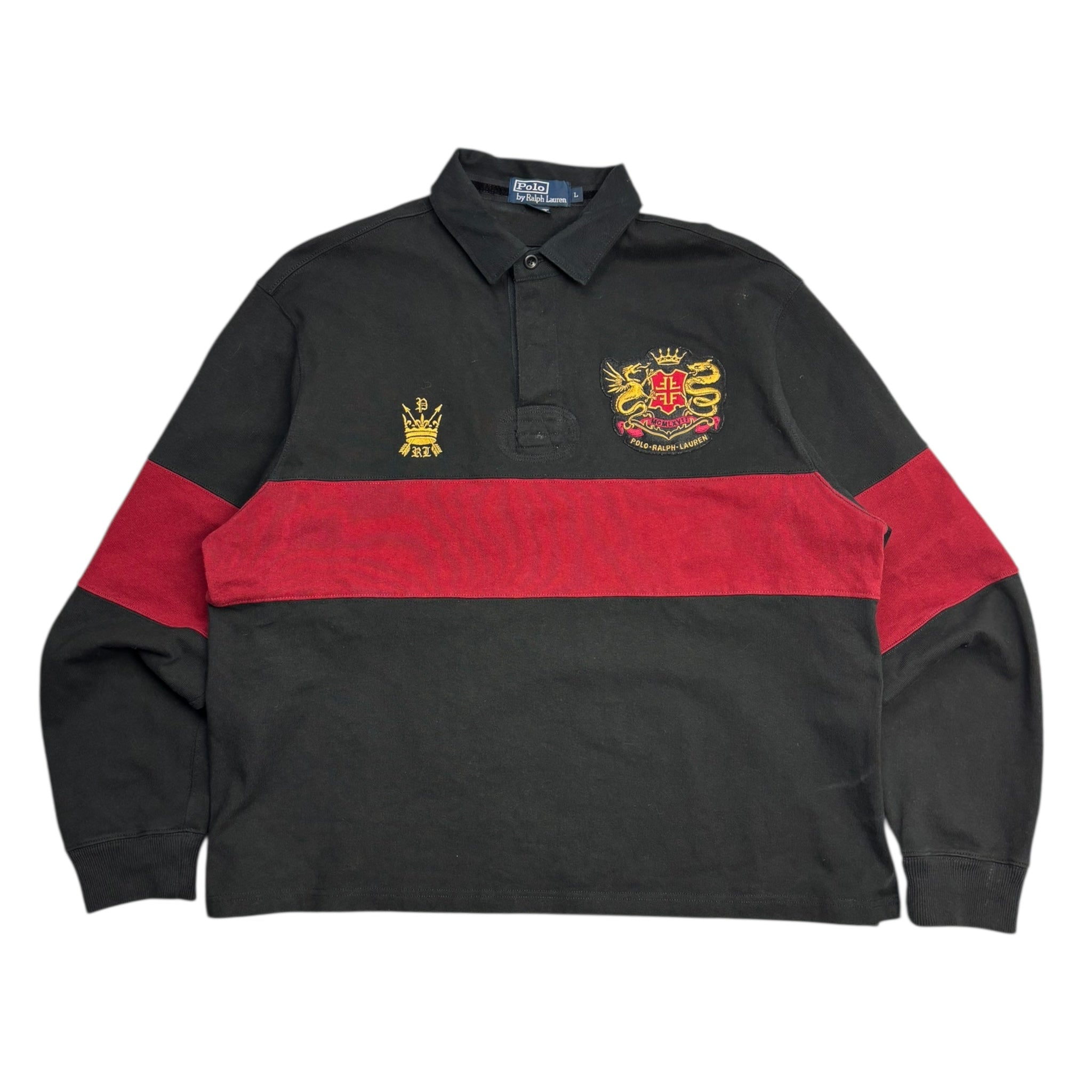 Vintage Polo Ralph Lauren Red Stripe Stadium Rugby Shirt
