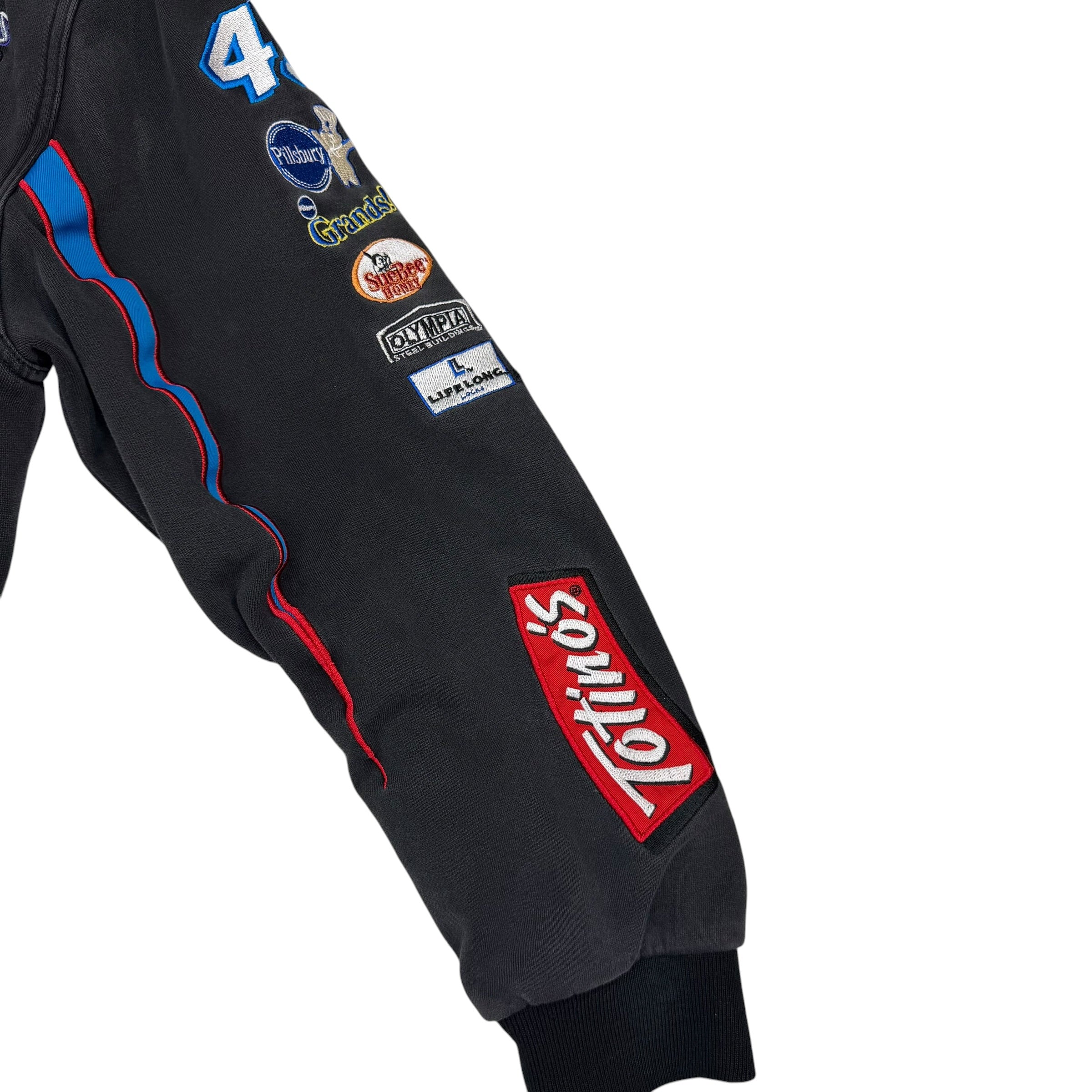 Vintage Spider-Man 3 Jeff Hamilton Full Zip NASCAR Racing Jacket Black