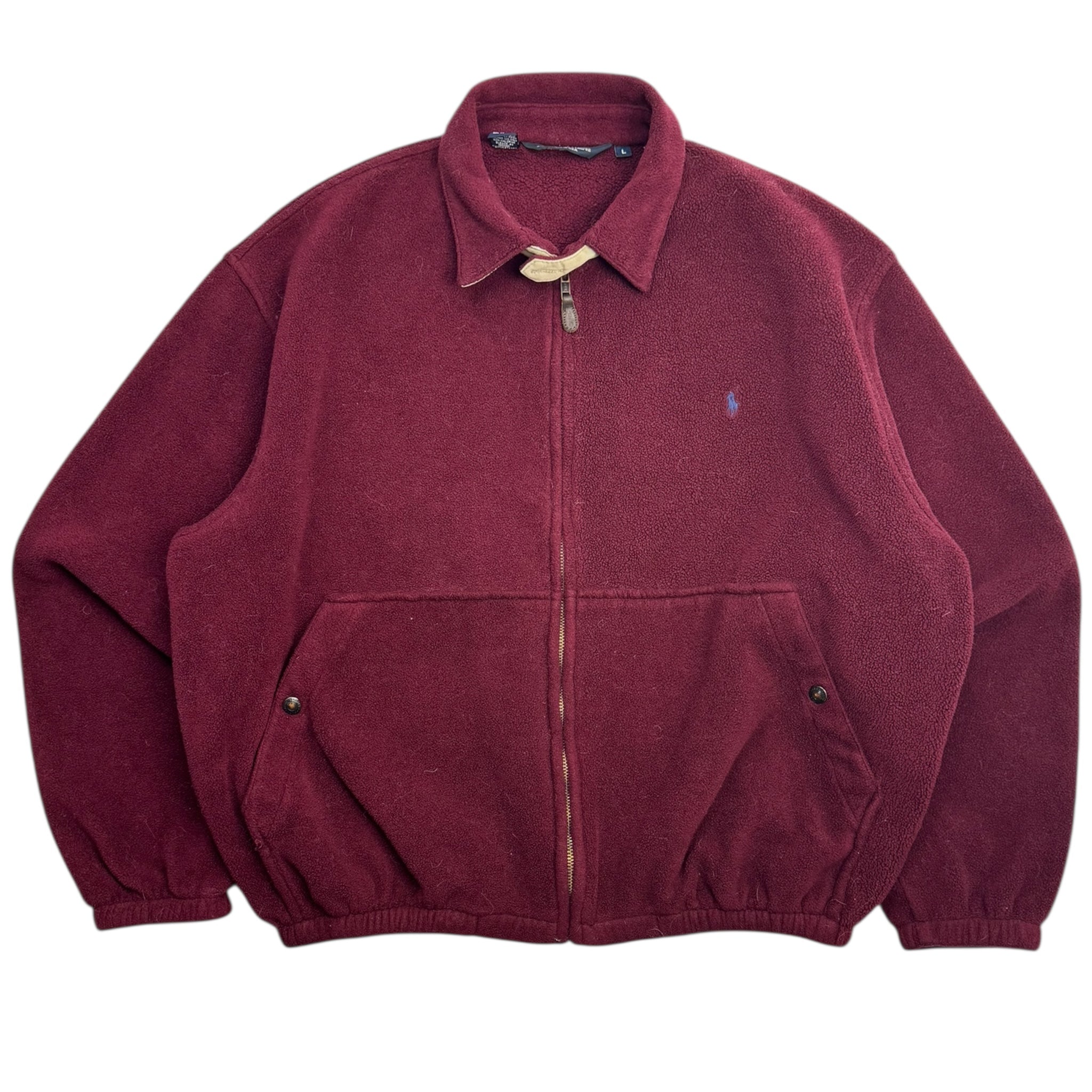 Vintage Polo Ralph Lauren Fleece Zip Up Maroon