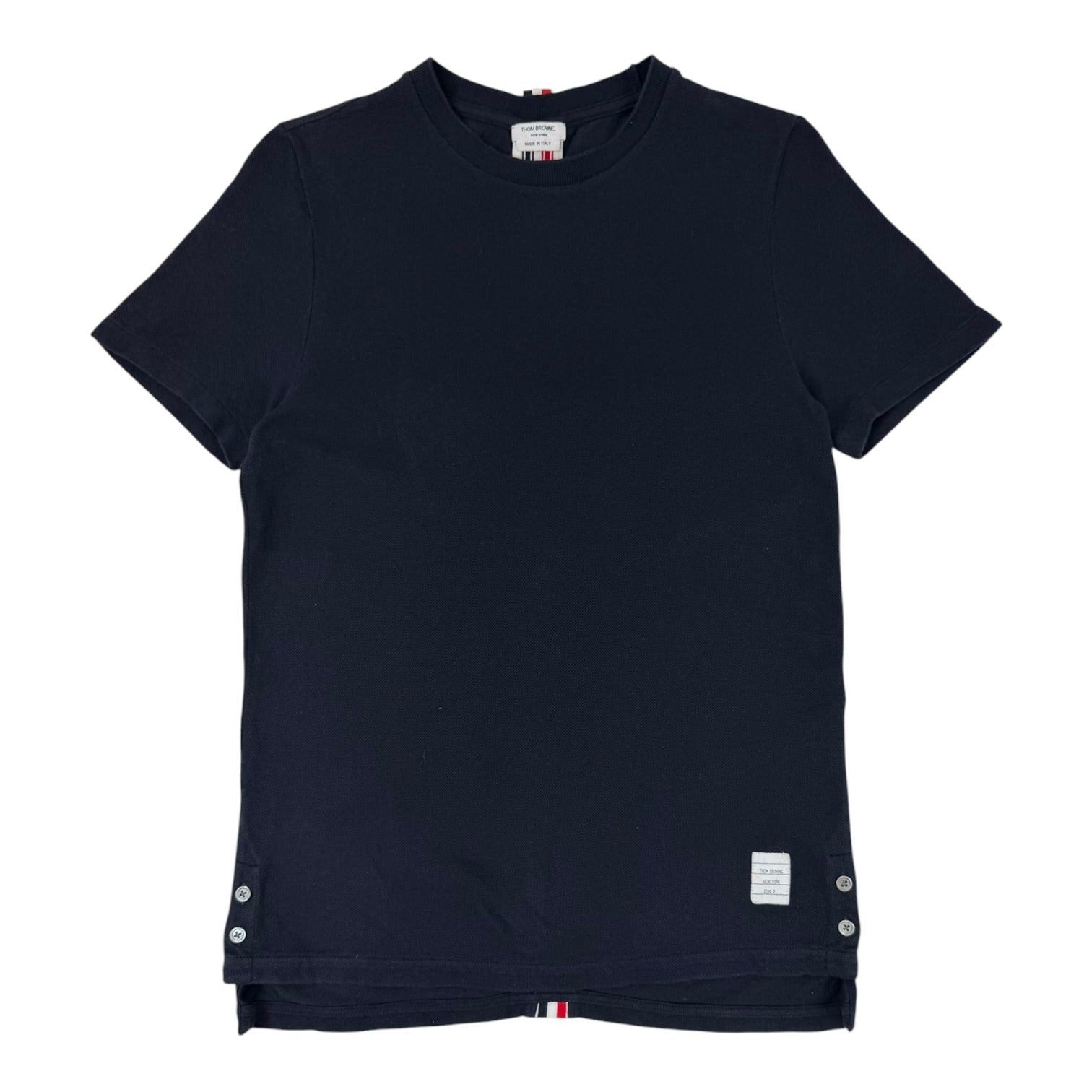Thom Browne Side Slits Relaxed T-Shirt Navy