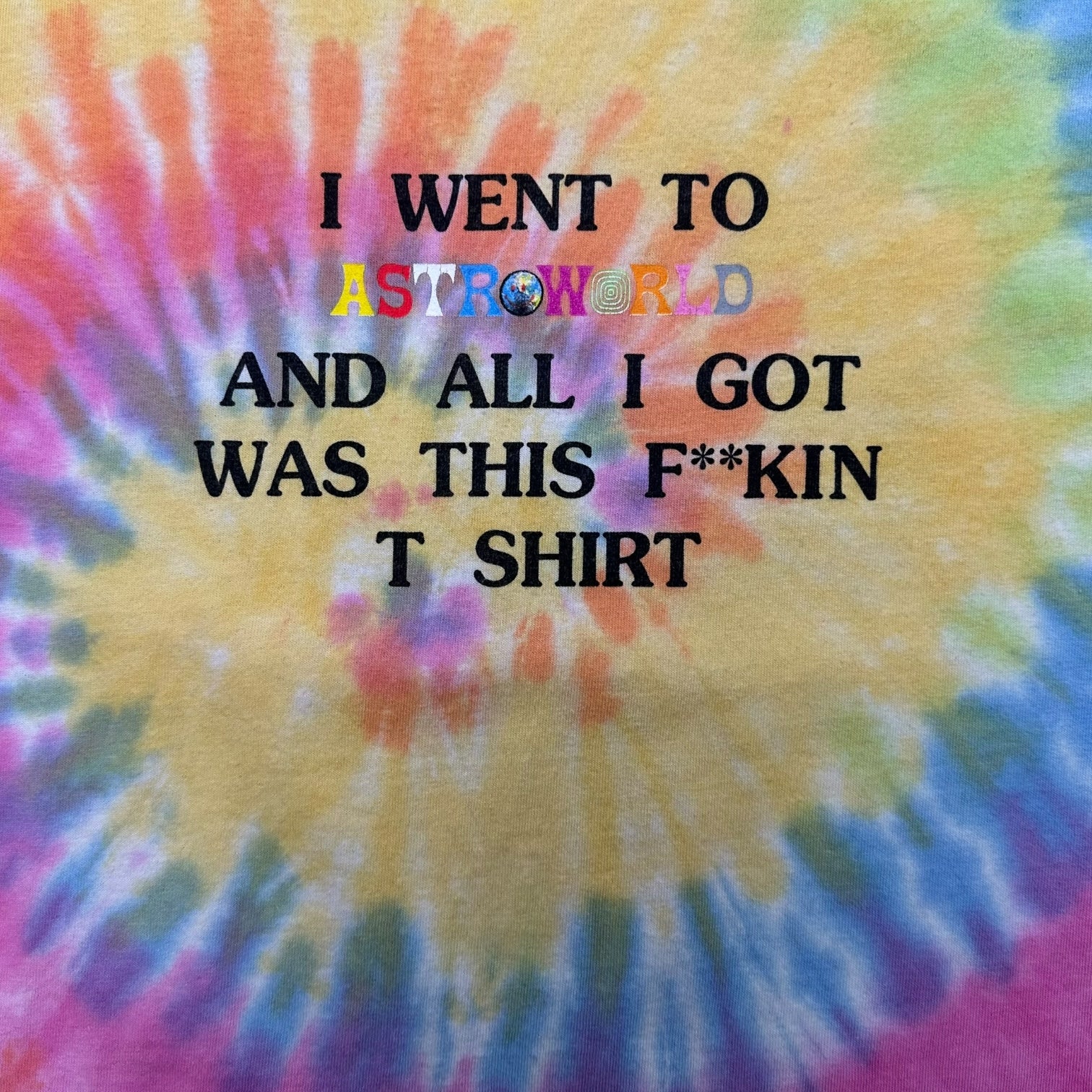 Travis Scott Astroworld ‘Wish Your Were Here’ Tye Dye Tee