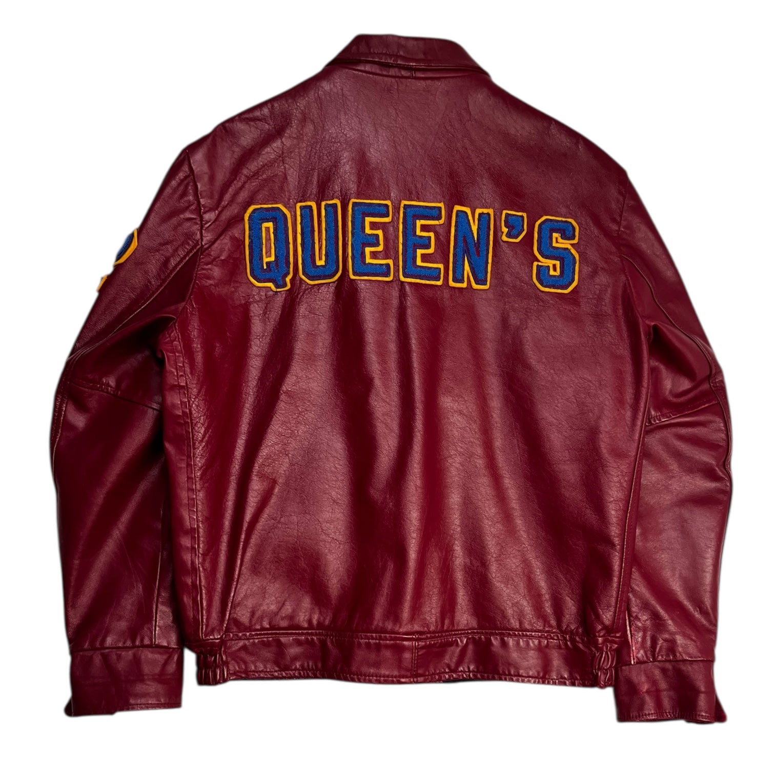 Vintage Queens Collegiate Leather Jacket