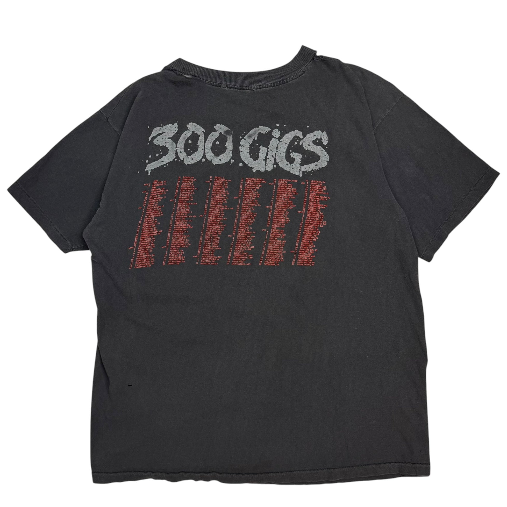 1988 Skid Row 300 Gigs Tour Tee Black