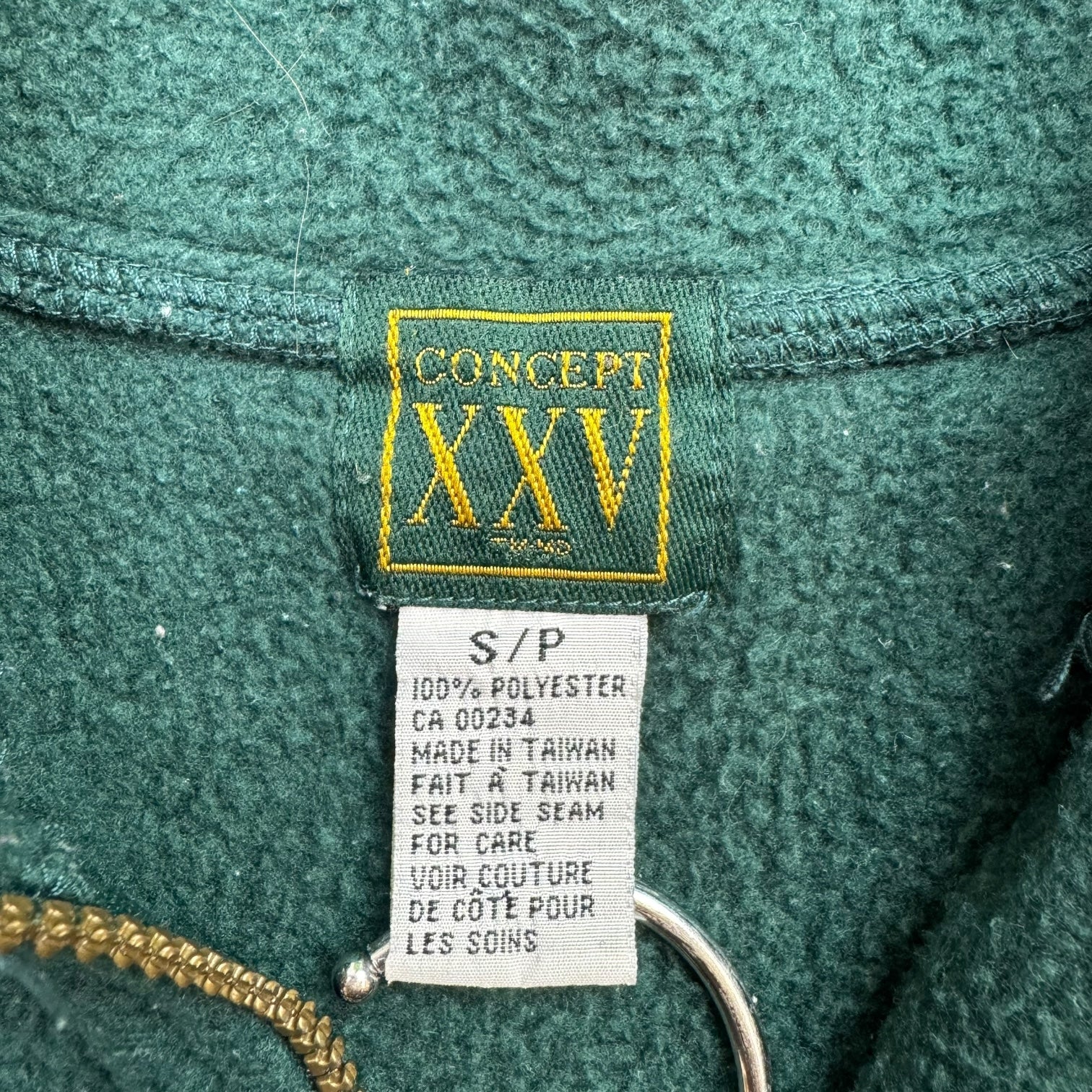 Vintage Quarter Zip Fleece Green