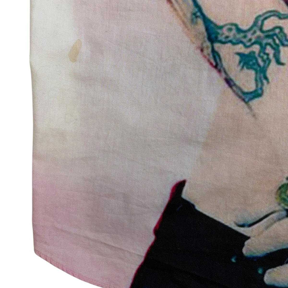 Vetements AW18 Marilyn Manson Printed Button-Up Shirt Pink