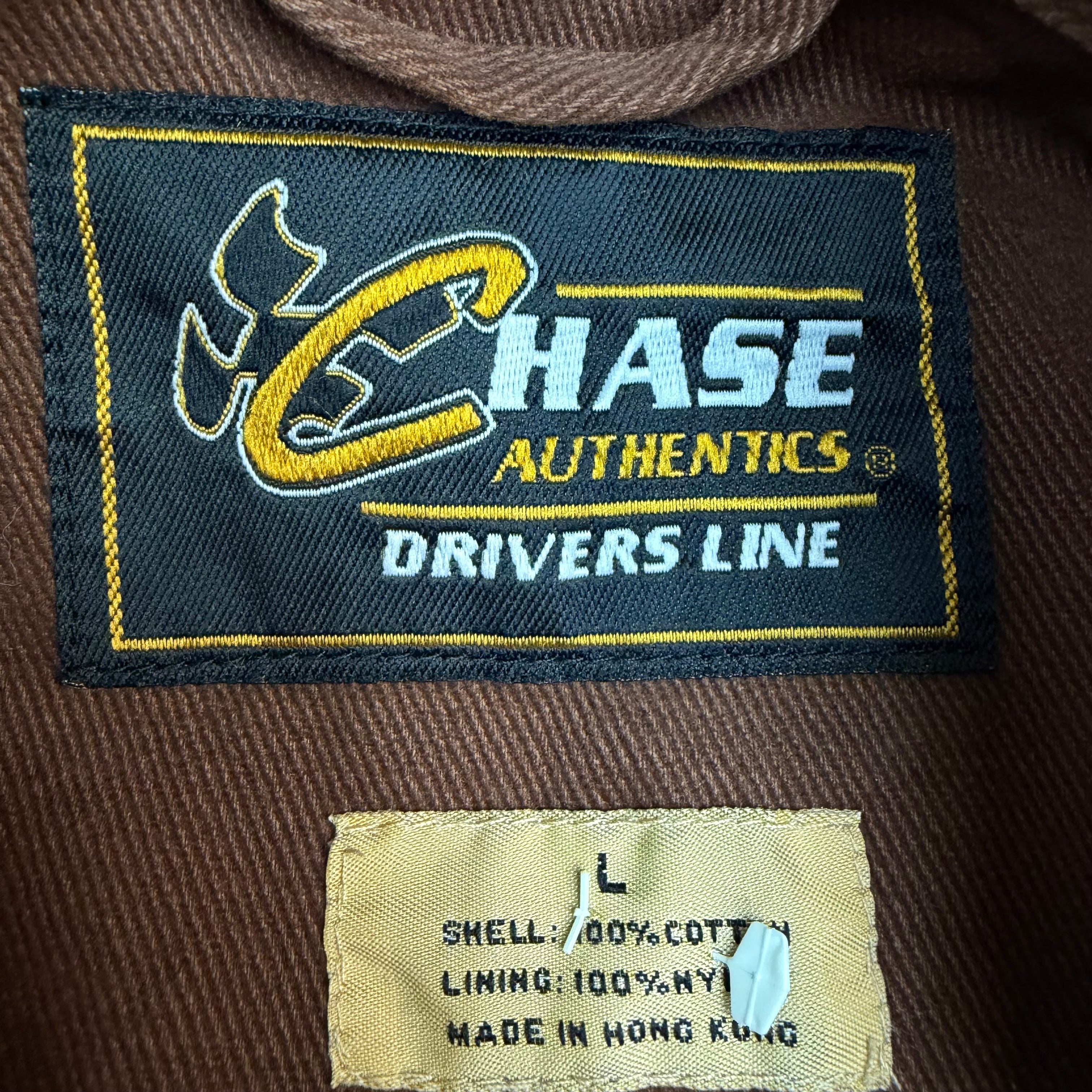 Vintage Chase Authentics NASCAR UPS Embroidered Racing Jacket Brown