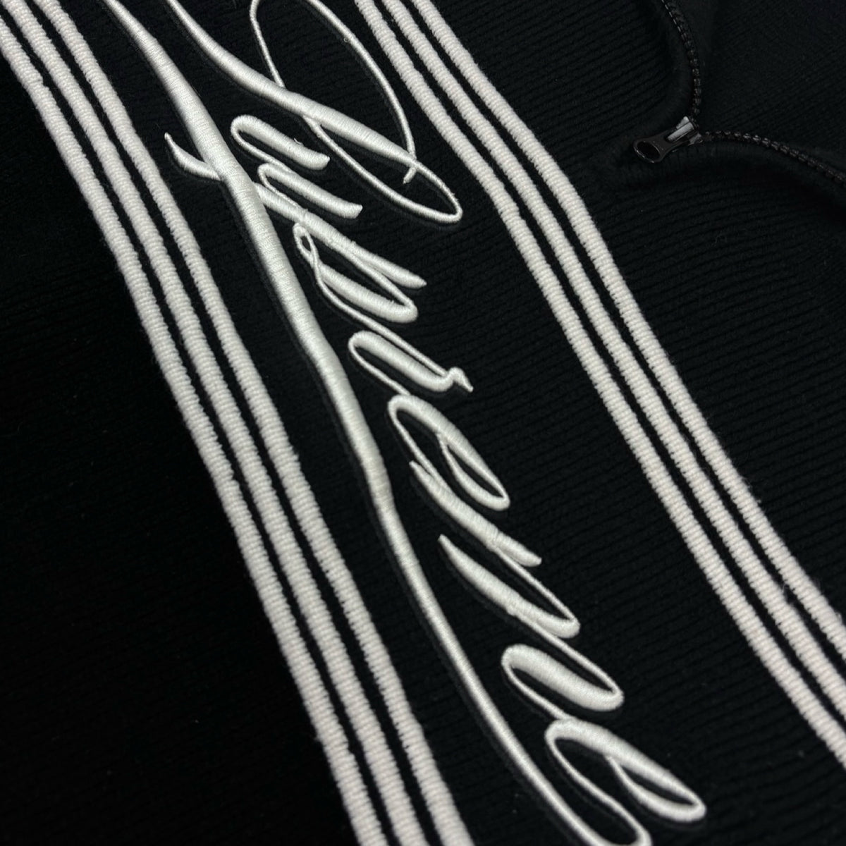 Supreme Script Stripe Half-Zip Sweater Black