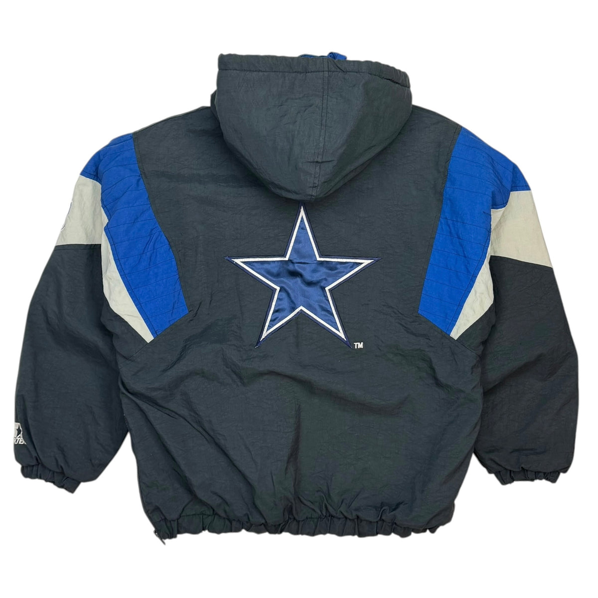 Vintage Starter Dallas Cowboys Quarter Zip Jacket Black