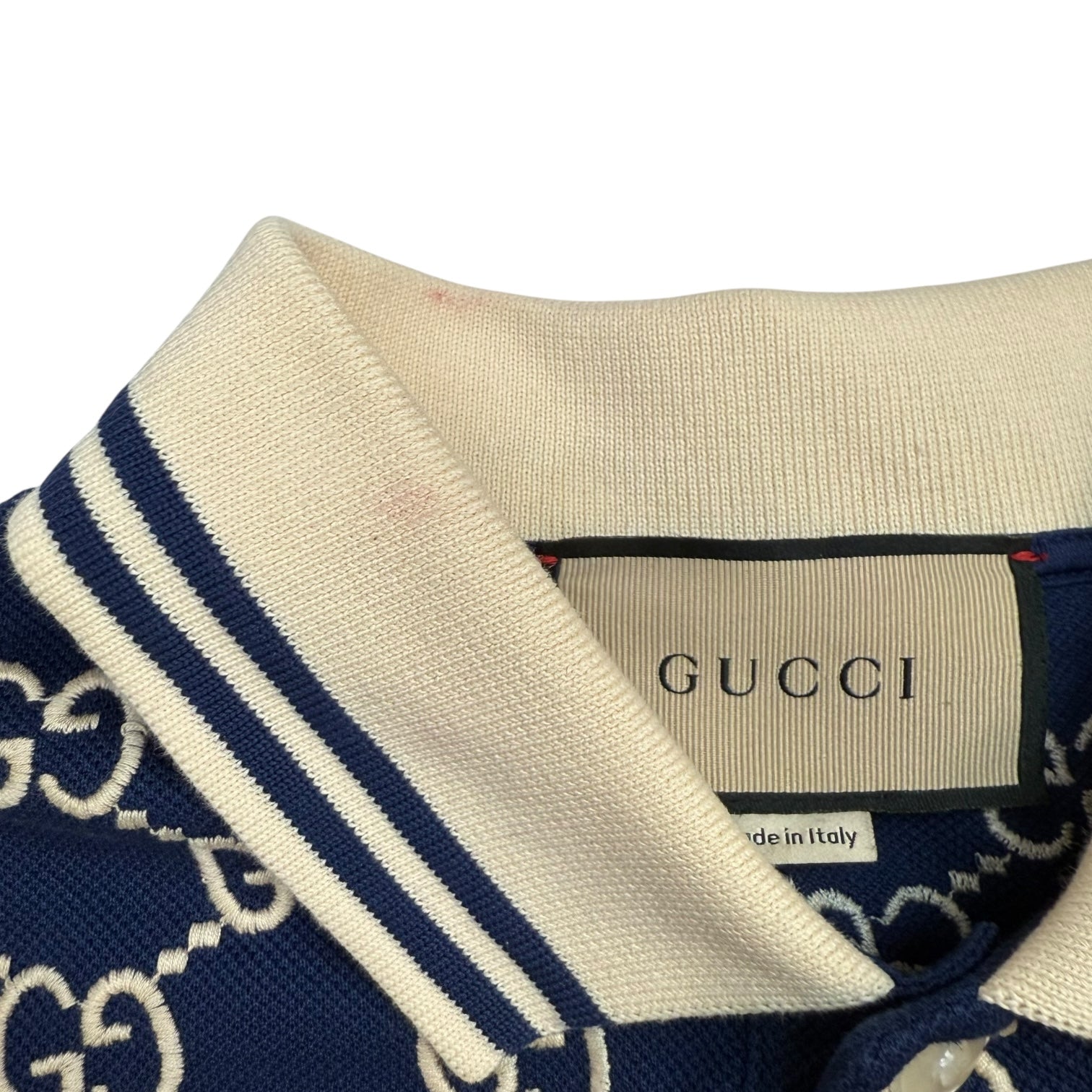 Gucci GG Print Polo Blue