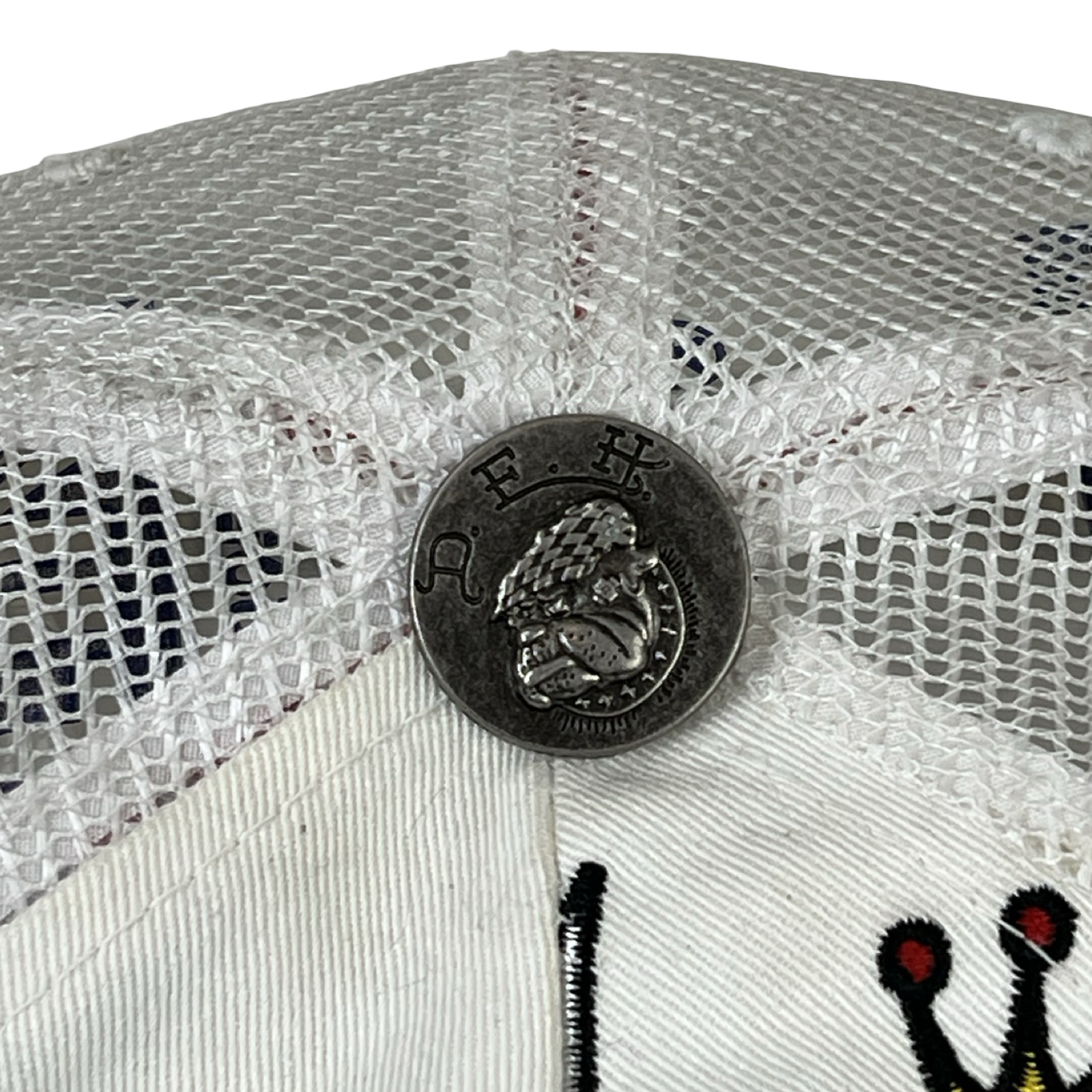 Vintage Ed Hardy by Christian Audigier White Mesh Tattoo Trucker Hat