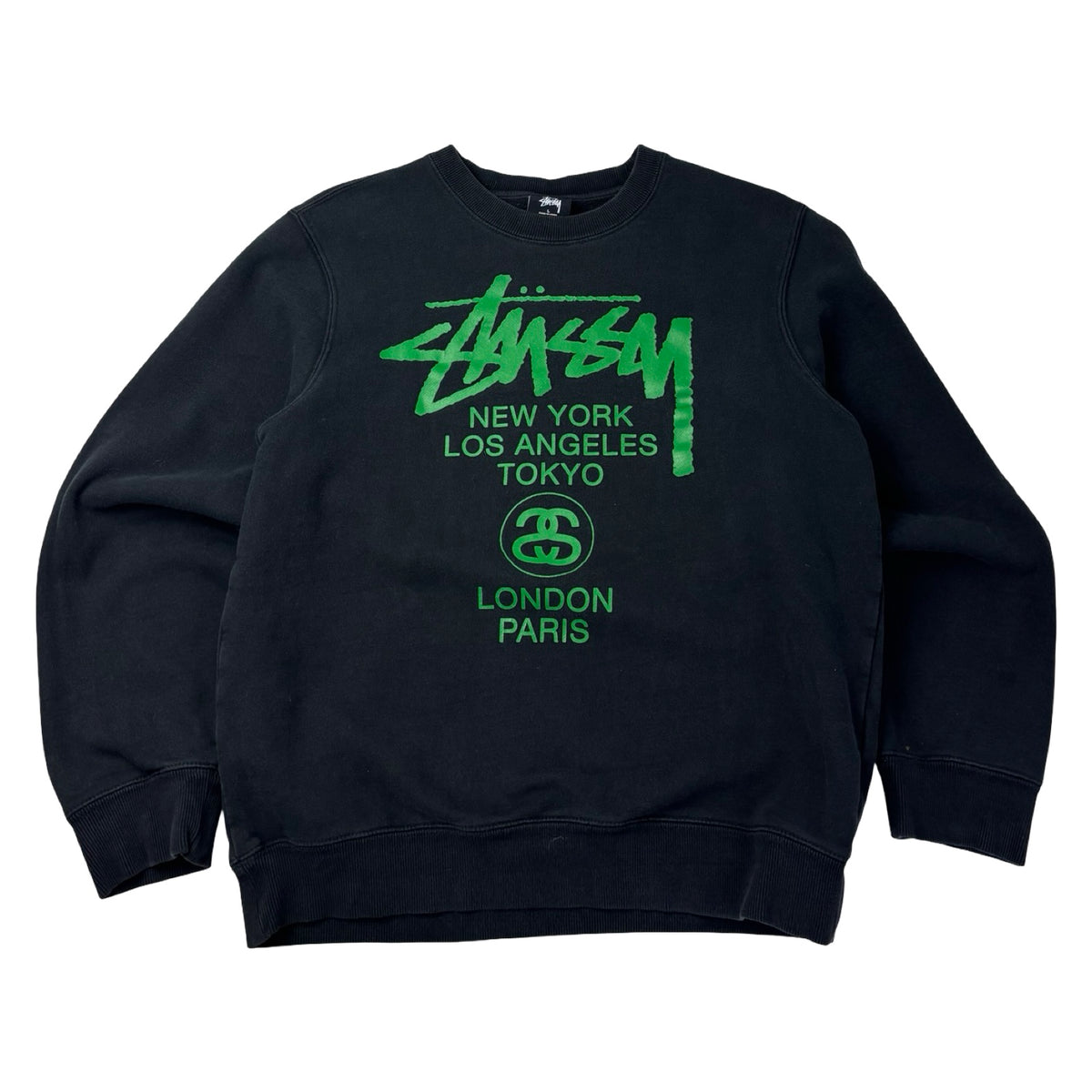 Stussy Script International Crewneck Black/Green