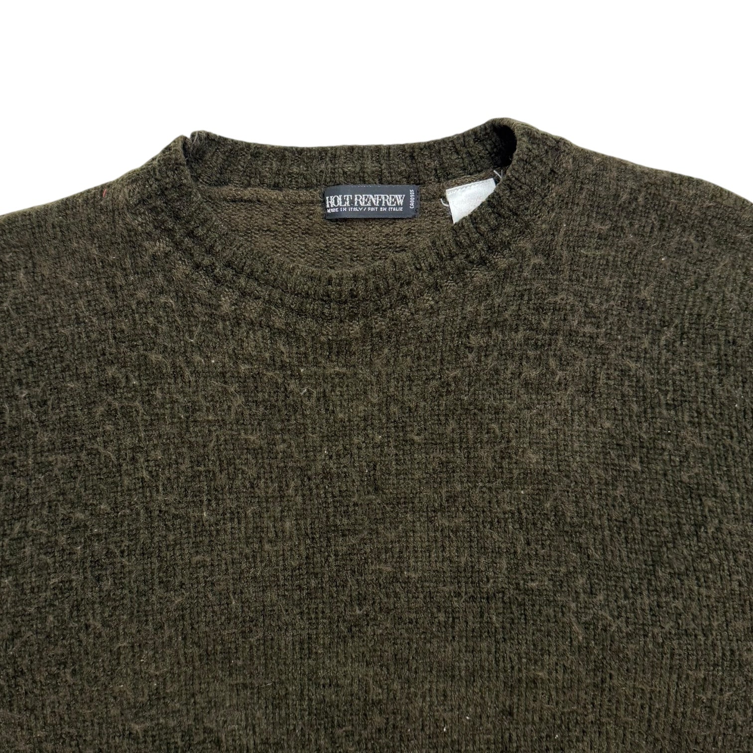 Vintage Holt Renfrew Knit Sweater Dark Green