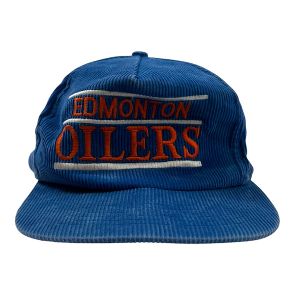 Vintage Edmonton Oilers Snapback Hat Blue