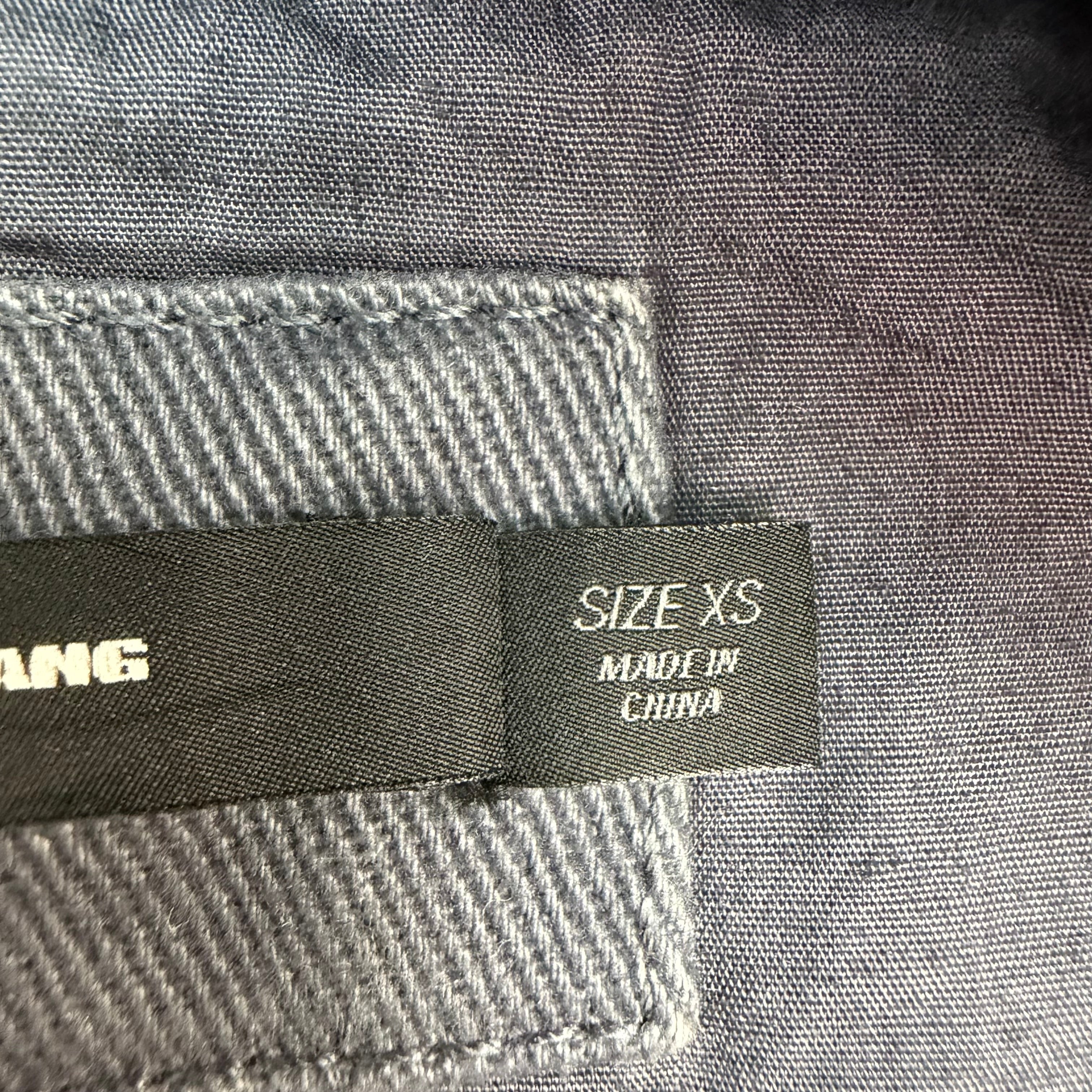 T By Alexander Wang Leather Sleeve Denim Jacket Grey