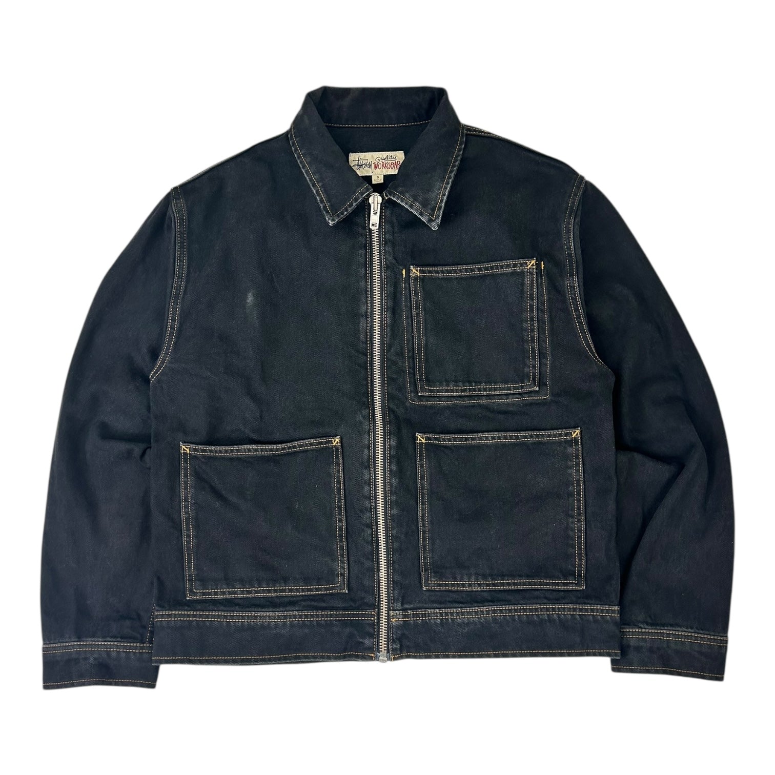 Stussy Denim Zip Work Jacket Black