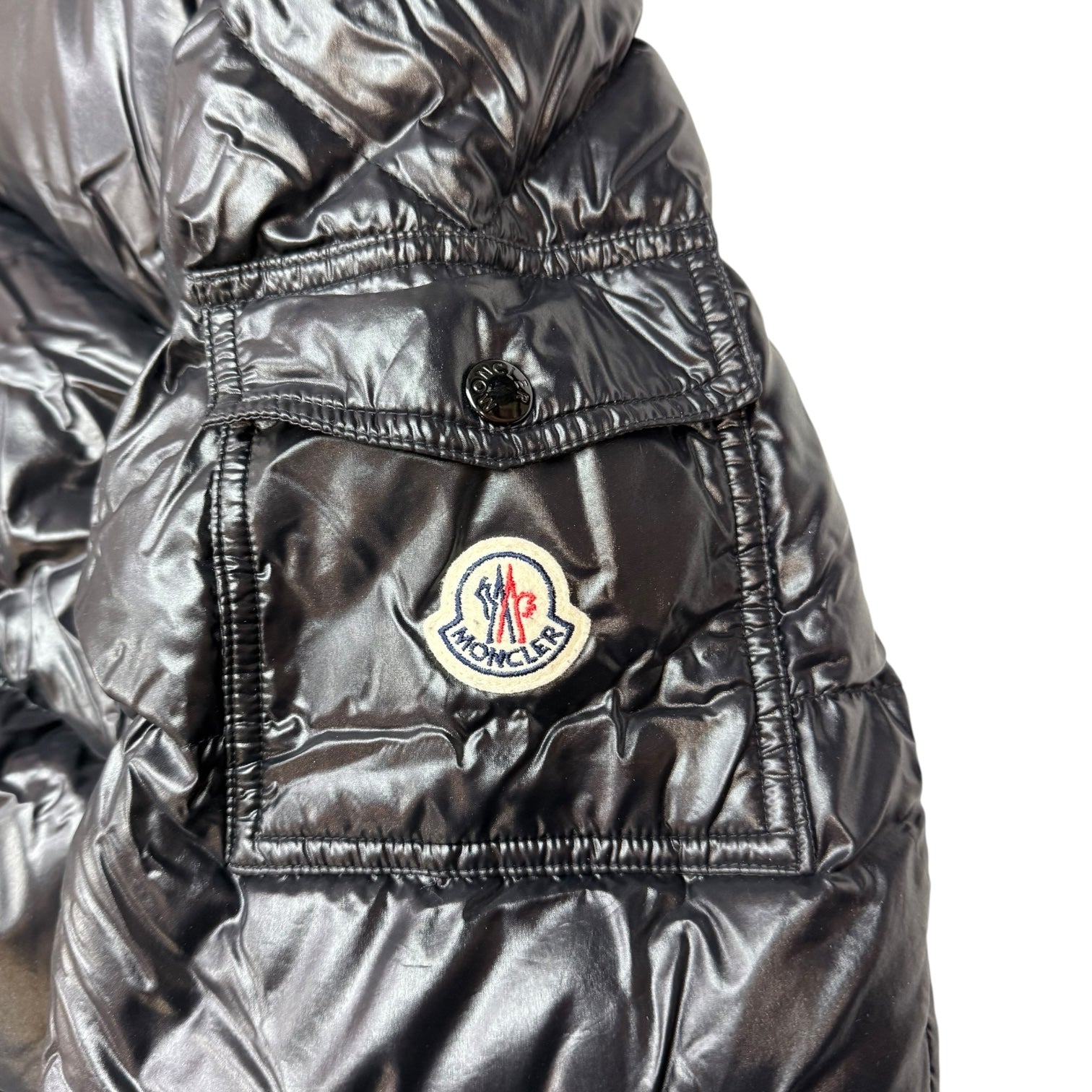 Moncler Maya Hooded Short Down Jacket Black