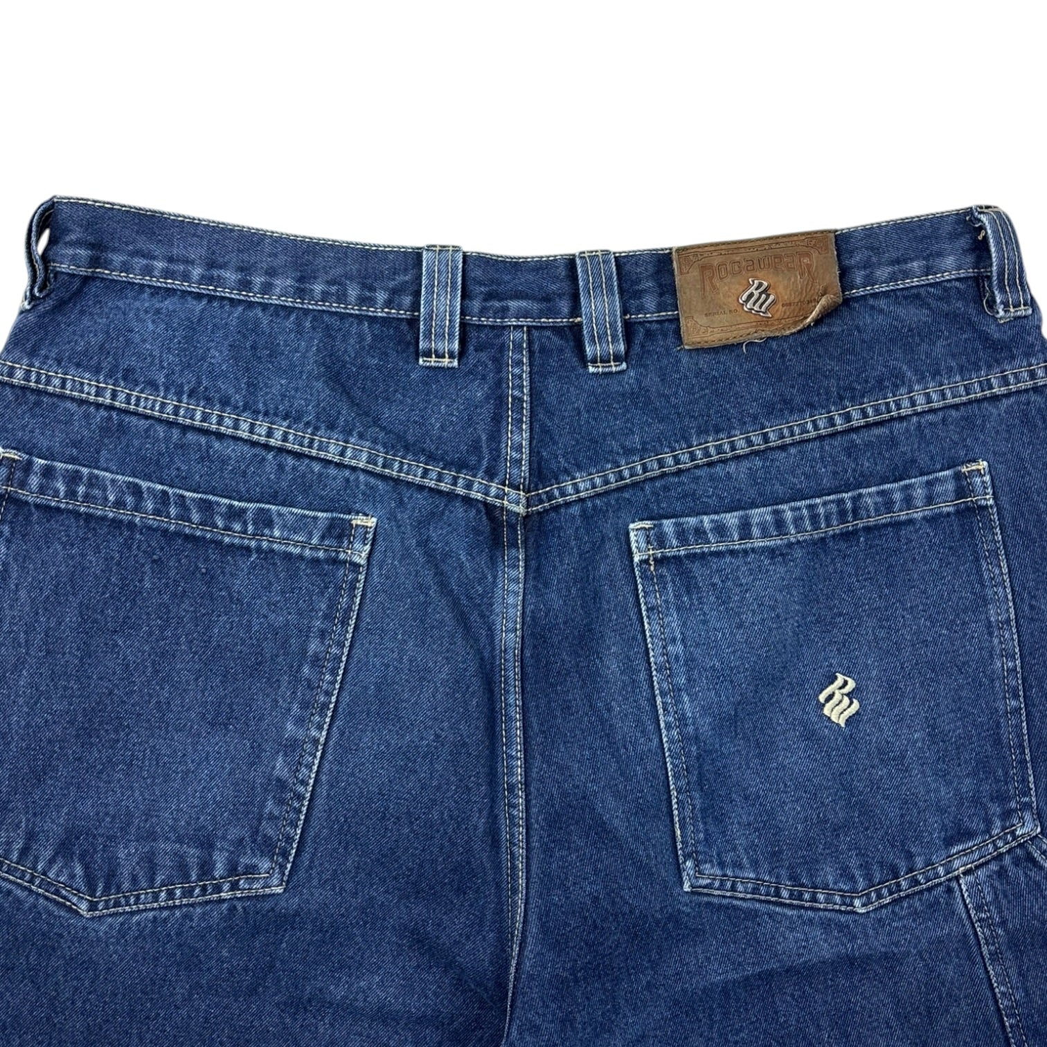 Vintage Y2K Rocawear Carpenter Shorts Navy Blue