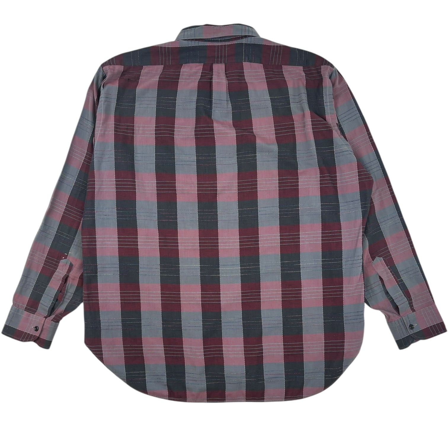Christian Dior Monsieur Plaid Button-Up Dress Shirt Red/Grey