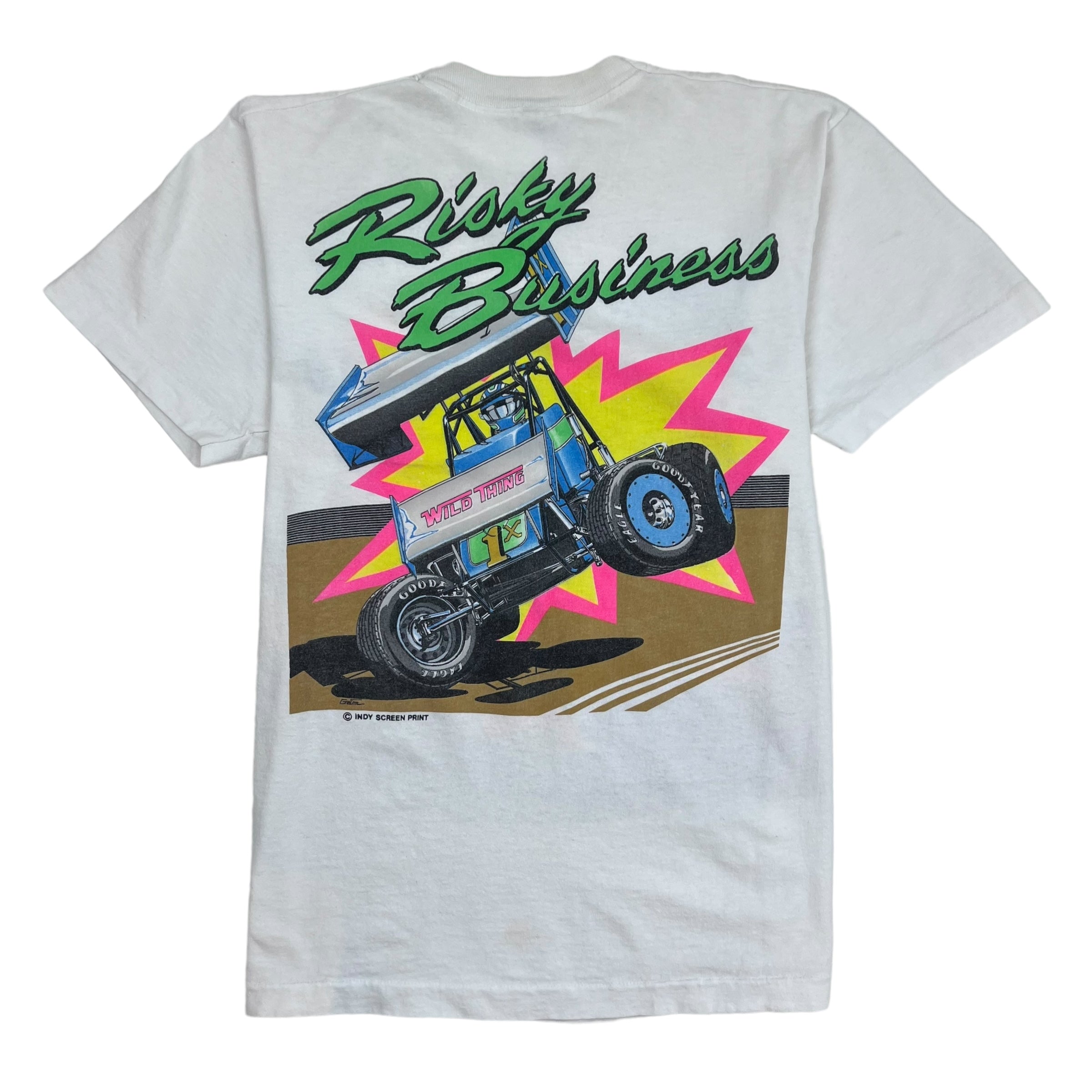Vintage Risky Business Racing T-Shirt White